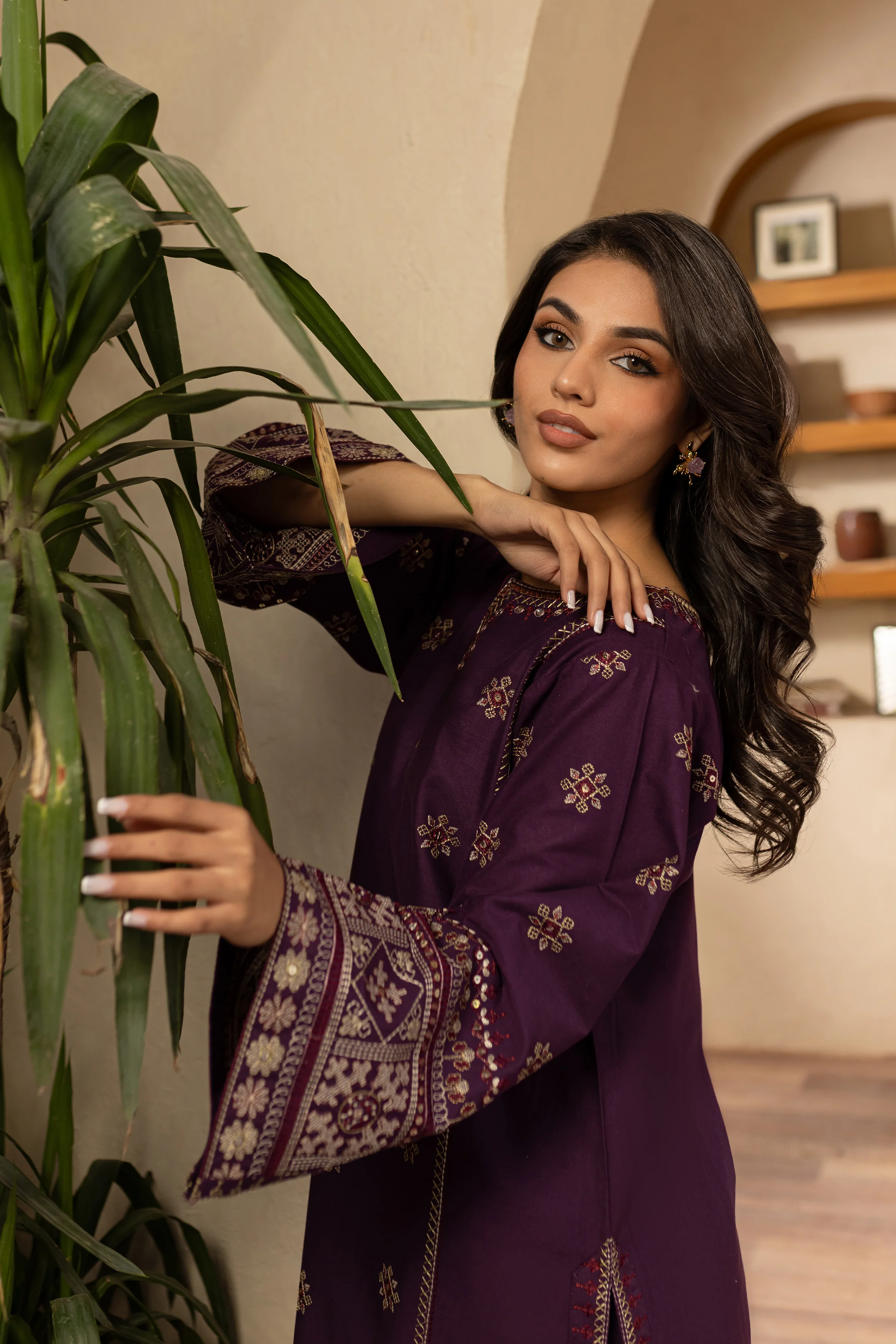 Kaira 2Pc - Embroidered Khaddar Dress - Image 3