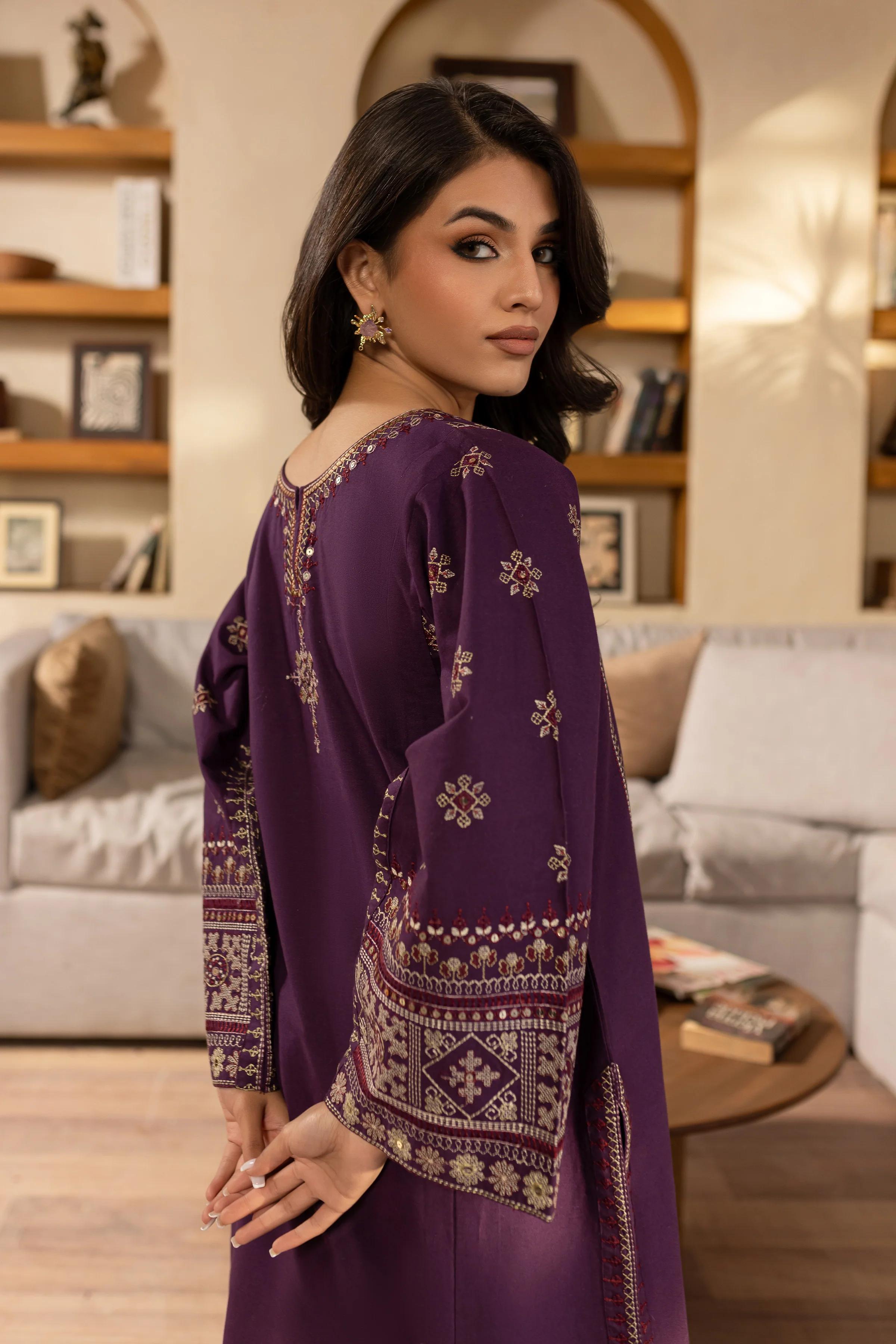 Kaira 2Pc - Embroidered Khaddar Dress - Image 5