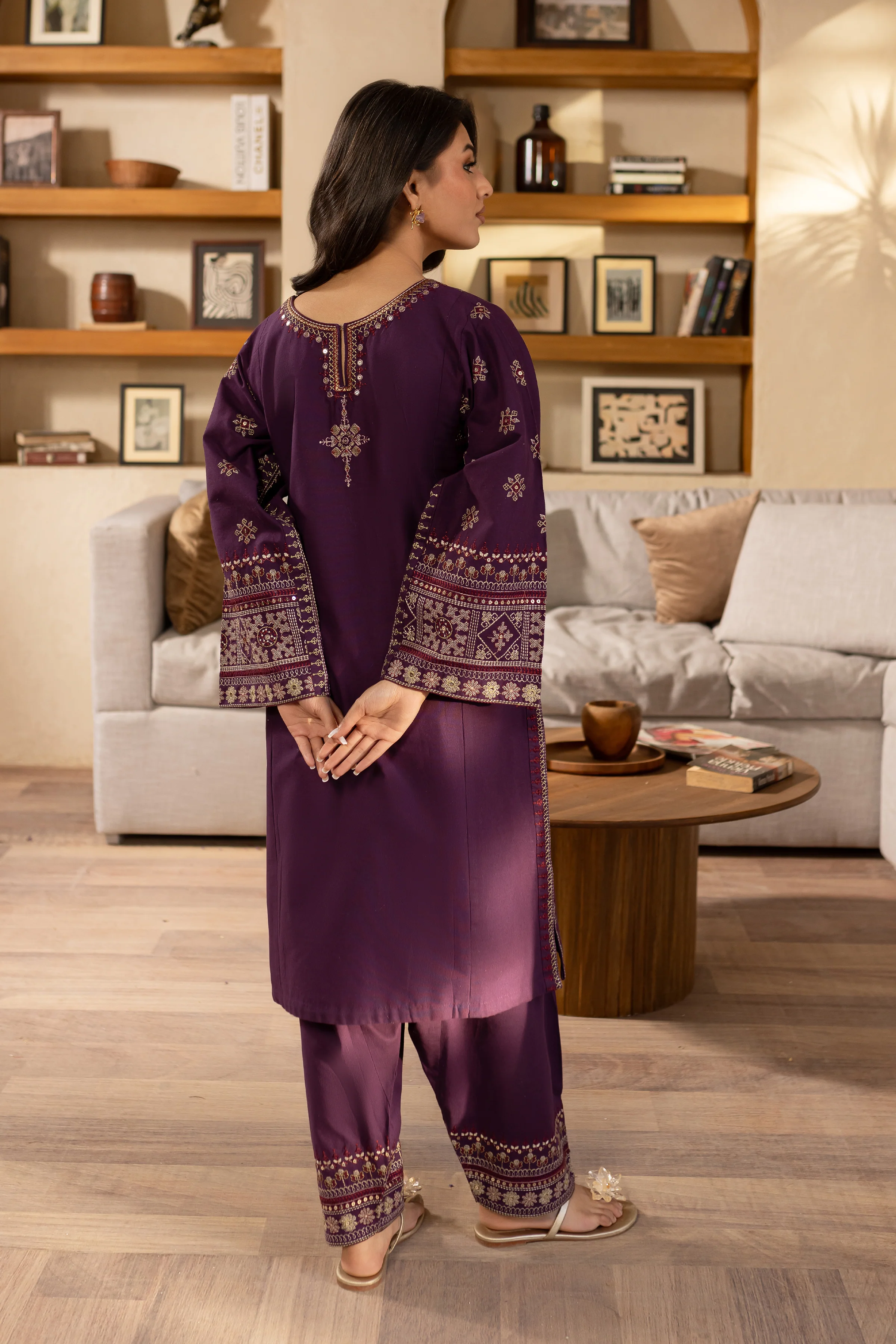 Kaira 2Pc - Embroidered Khaddar Dress - Image 6