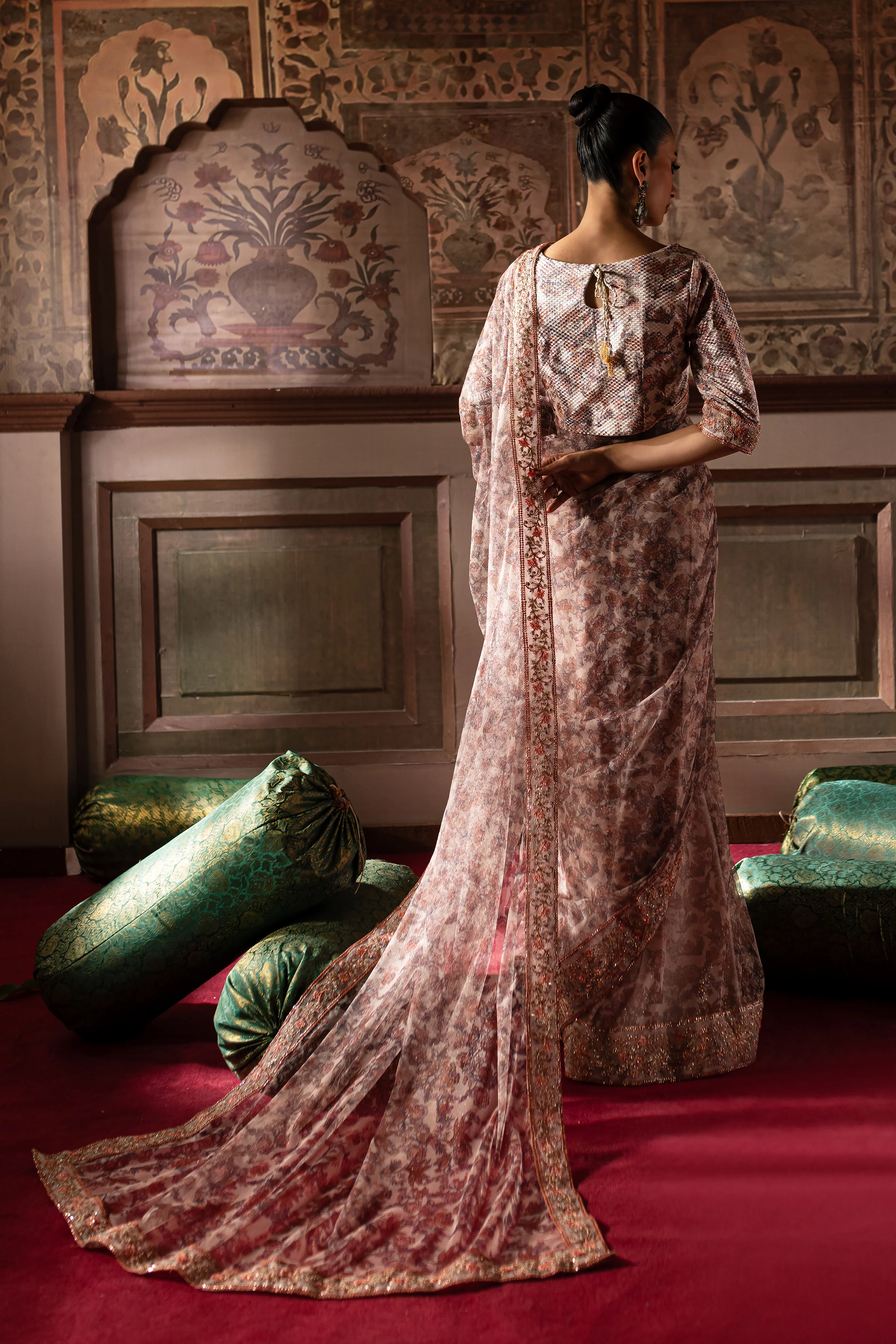 Kashish 3Pc- Embroidered Saree - Image 6