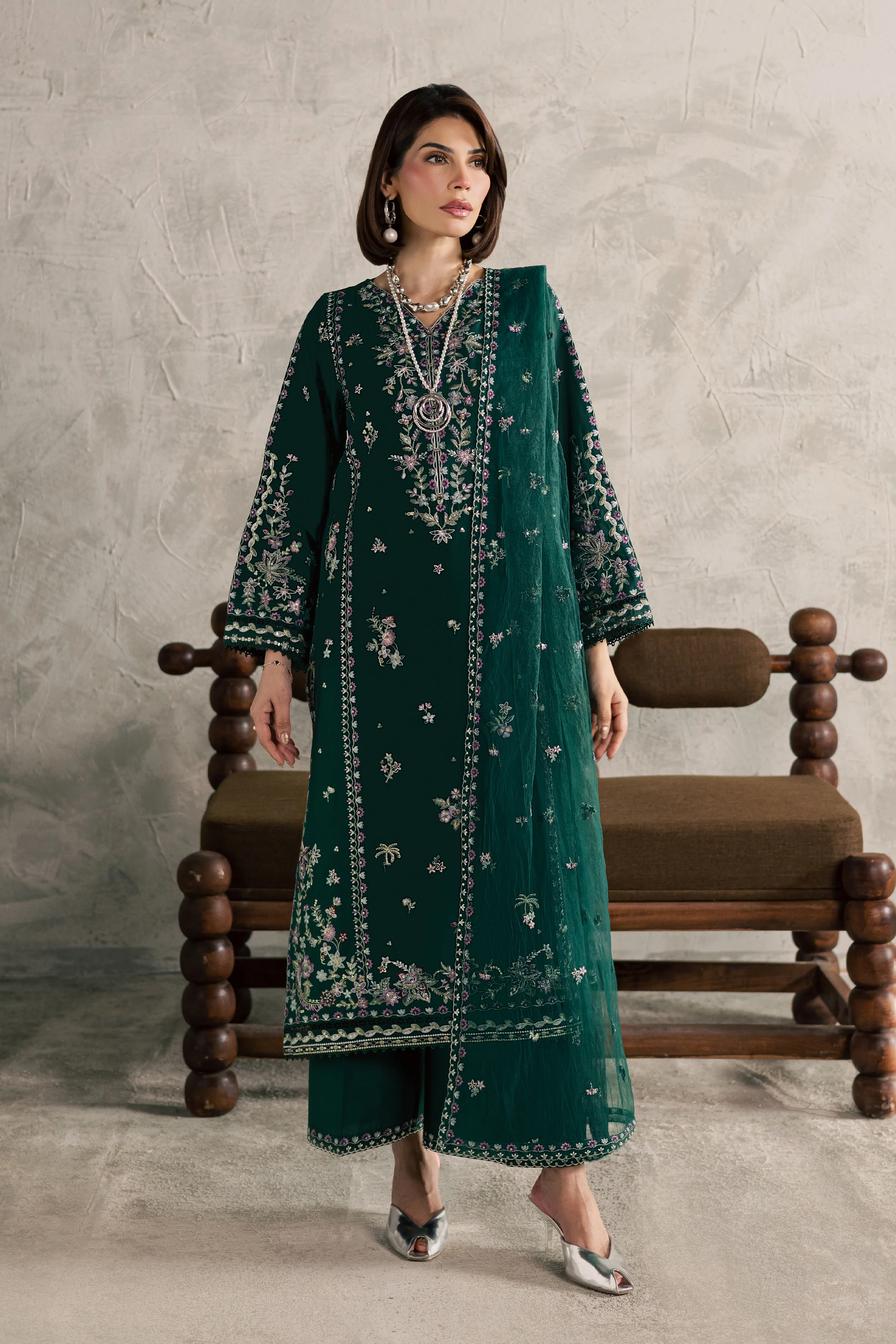 Kayana 3Pc - Festive Embroidered Lawn
