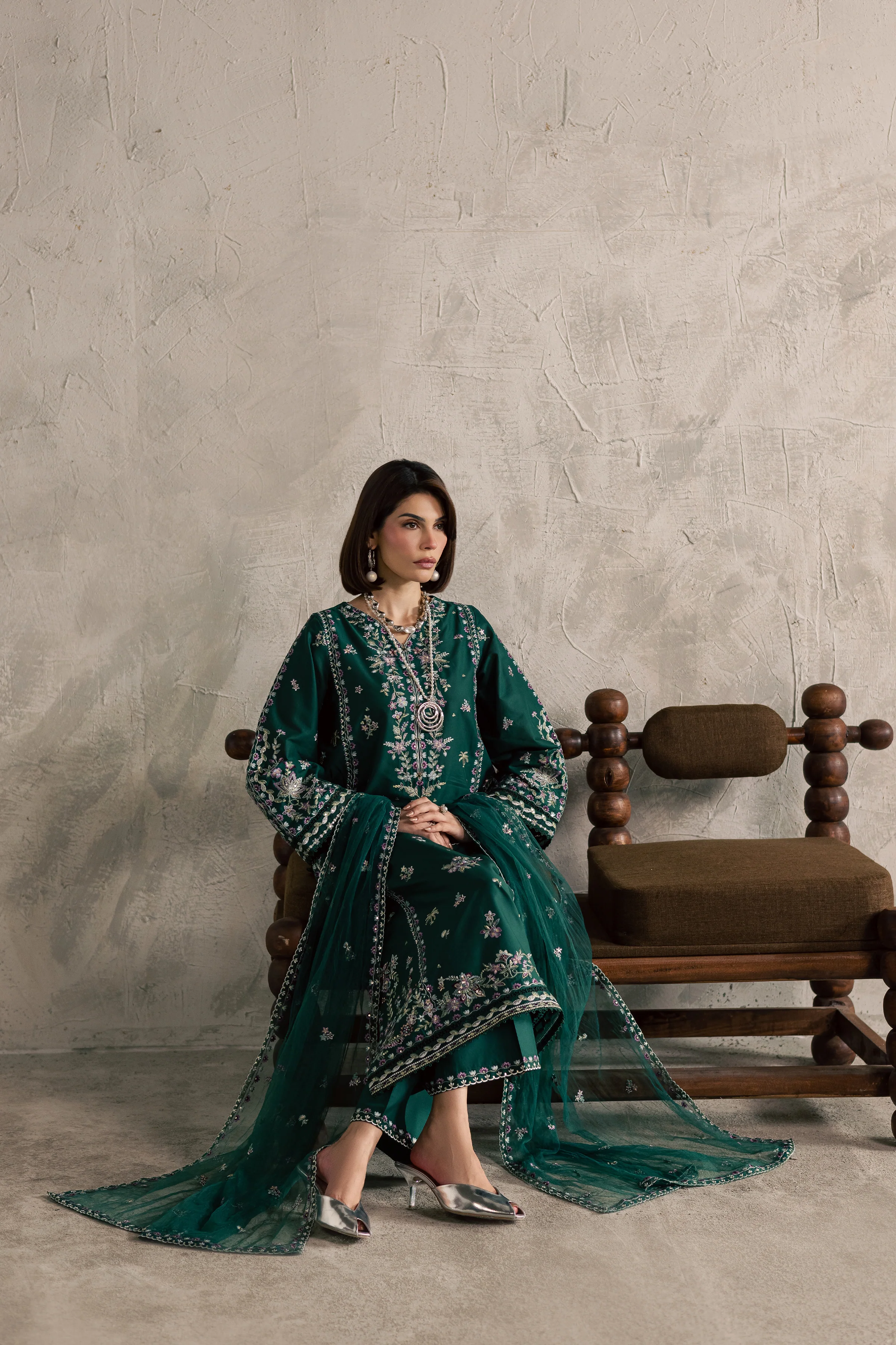 Kayana 3Pc - Festive Embroidered Lawn - Image 4