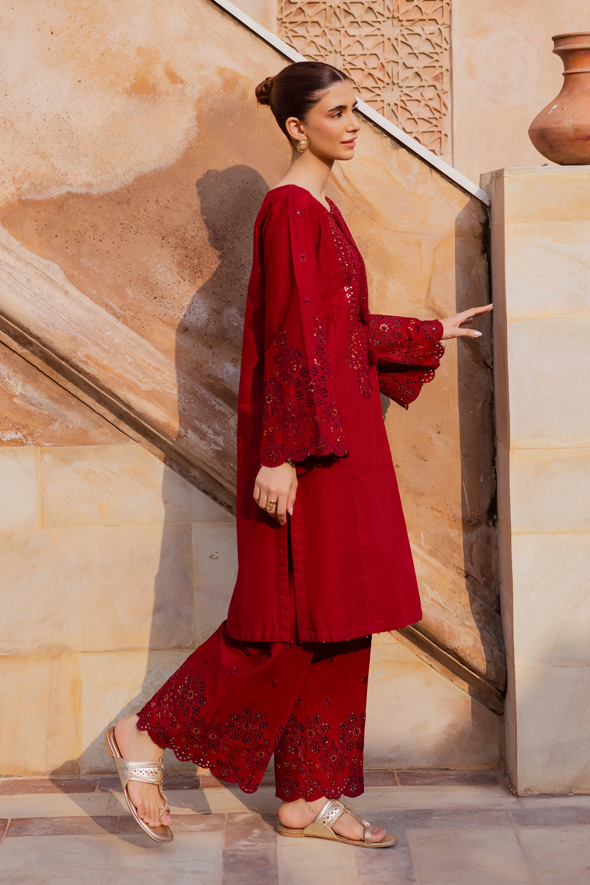 Kenadee 2Pc - Embroidered Khaddar Dress - Image 5