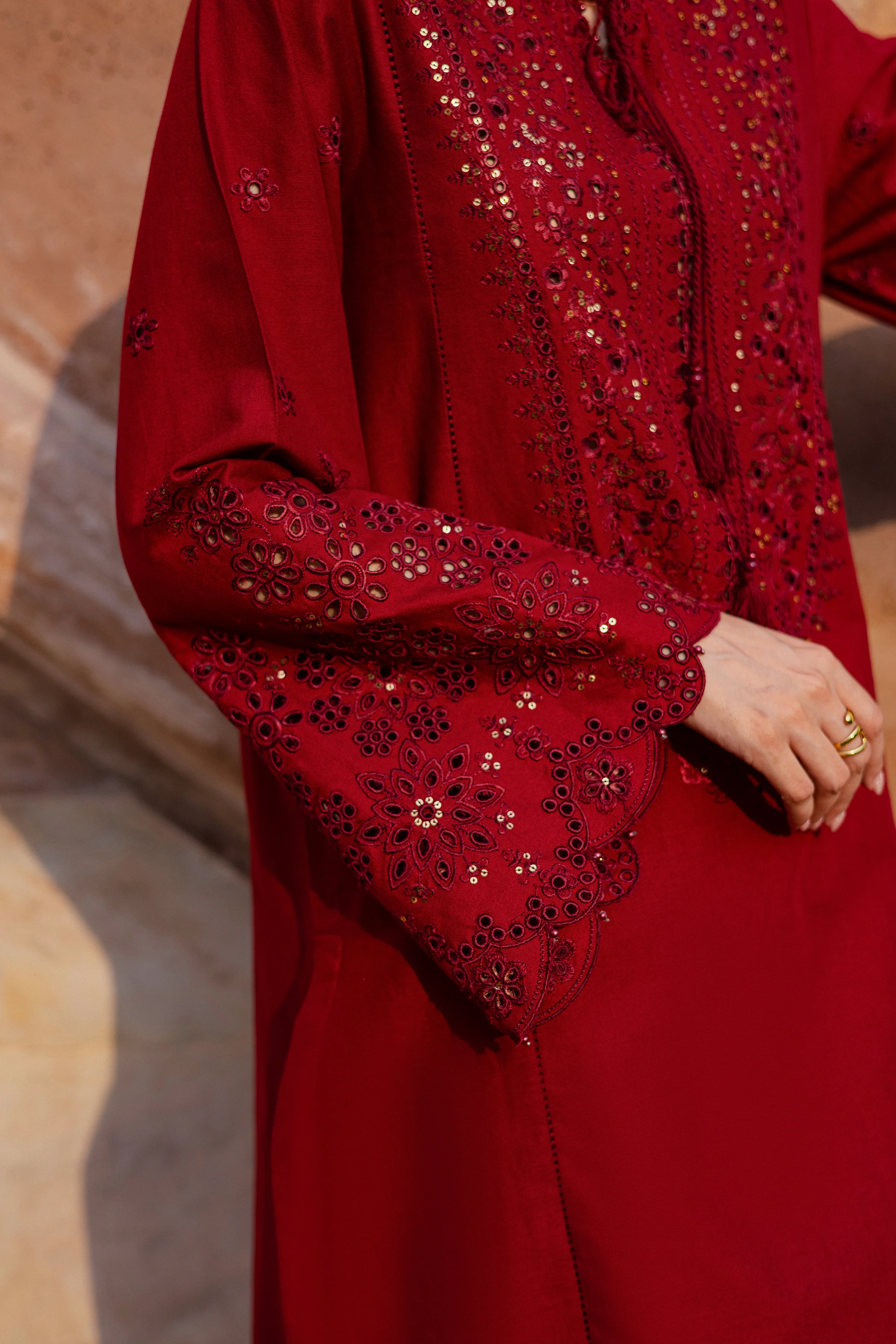 Kenadee 2Pc - Embroidered Khaddar Dress - Image 7