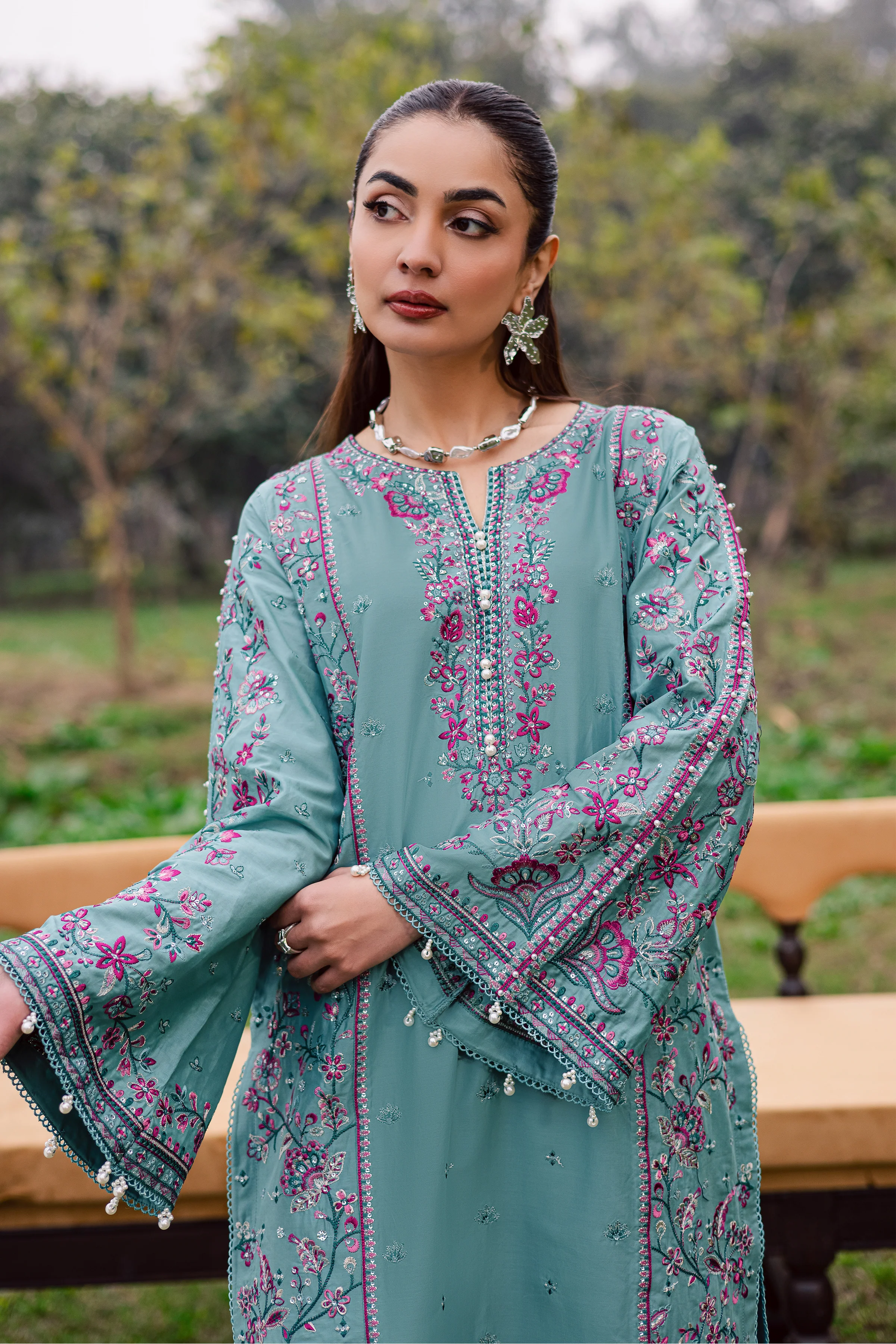 Khushbakht 2Pc - Festive Embroidered Lawn - Image 2
