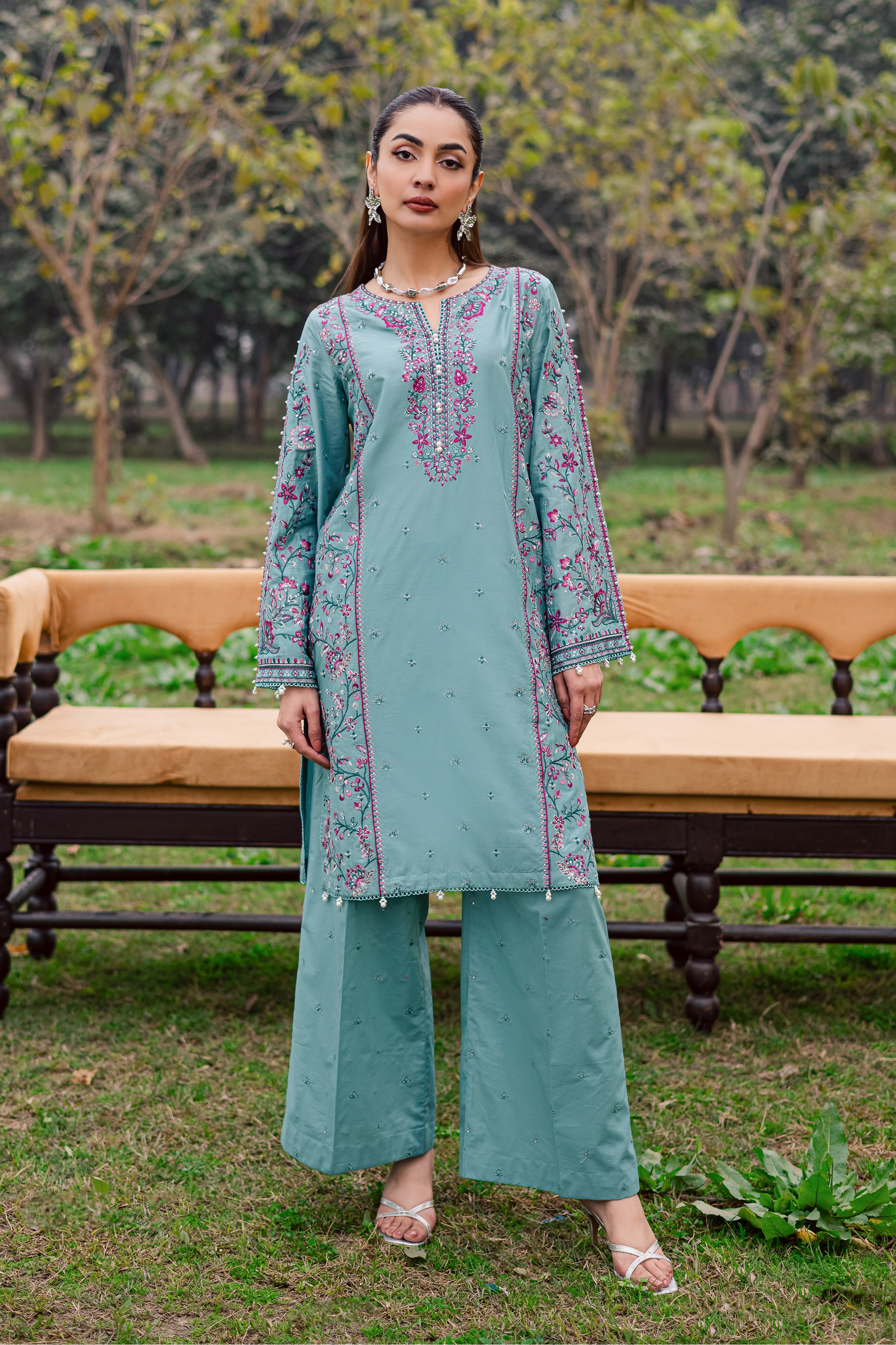 Khushbakht 2Pc - Festive Embroidered Lawn - Image 3