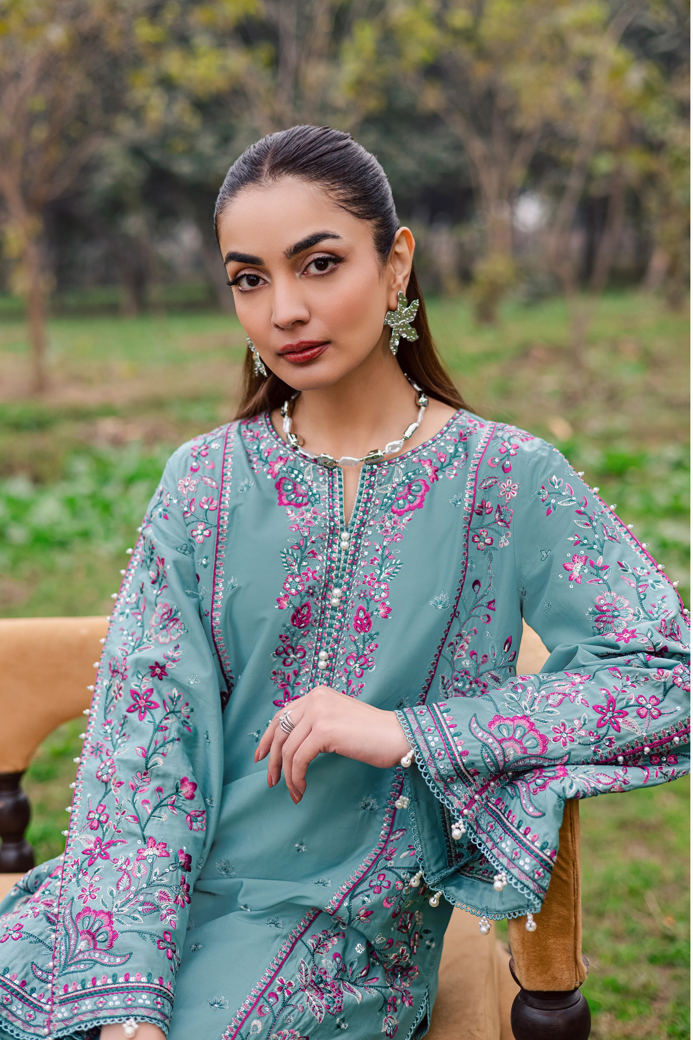 Khushbakht 2Pc - Festive Embroidered Lawn - Image 4