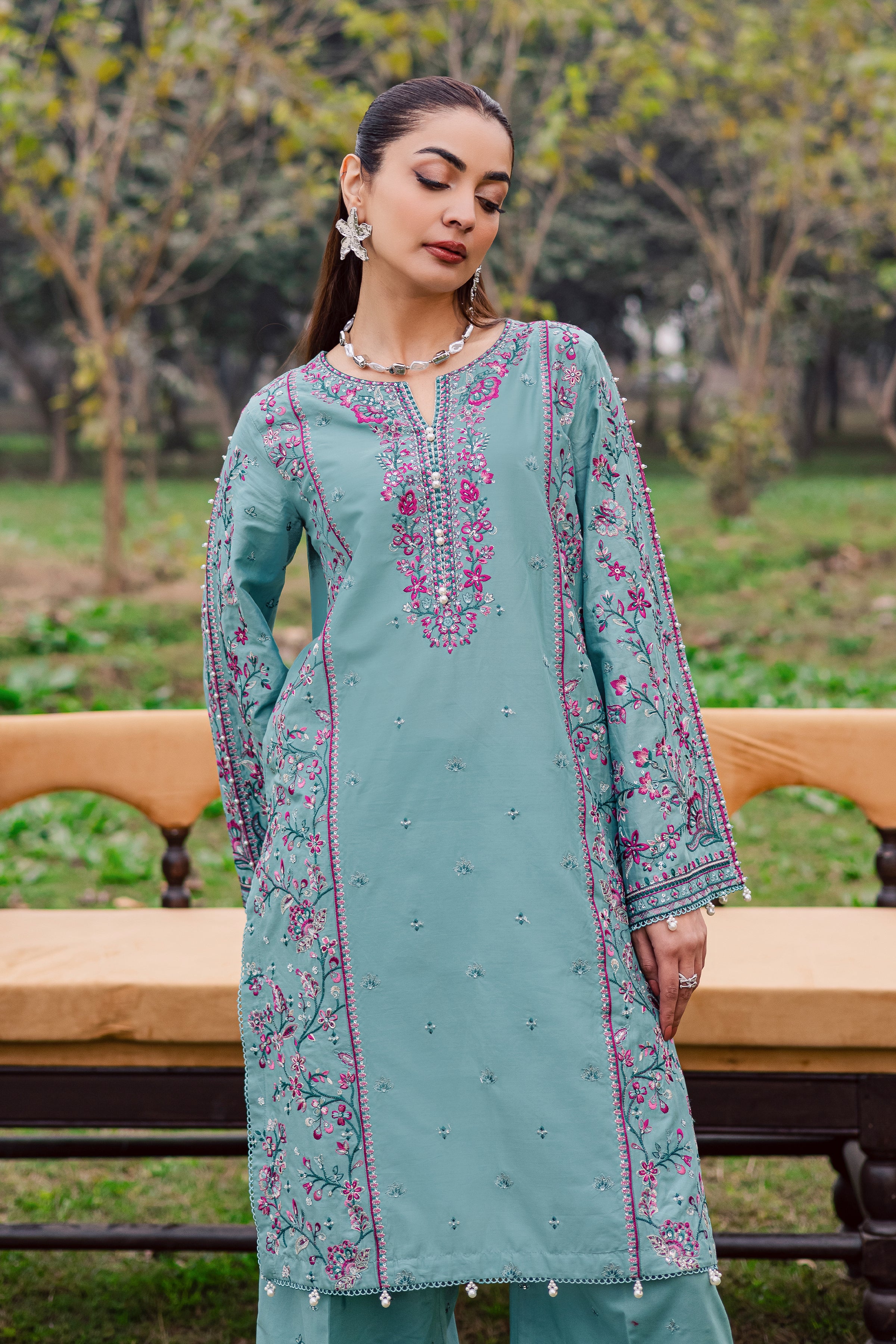 Khushbakht 2Pc - Festive Embroidered Lawn - Image 5