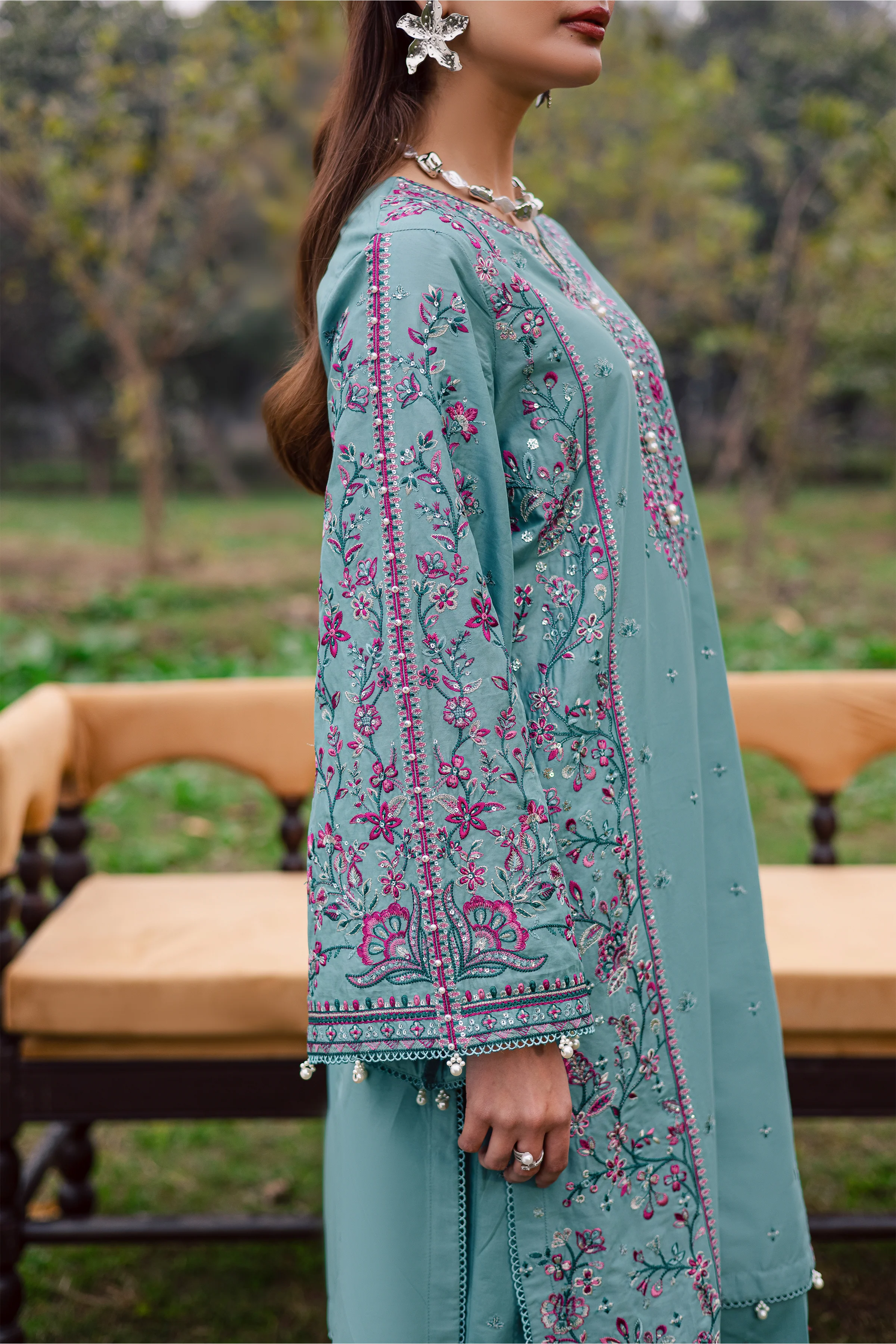 Khushbakht 2Pc - Festive Embroidered Lawn - Image 6
