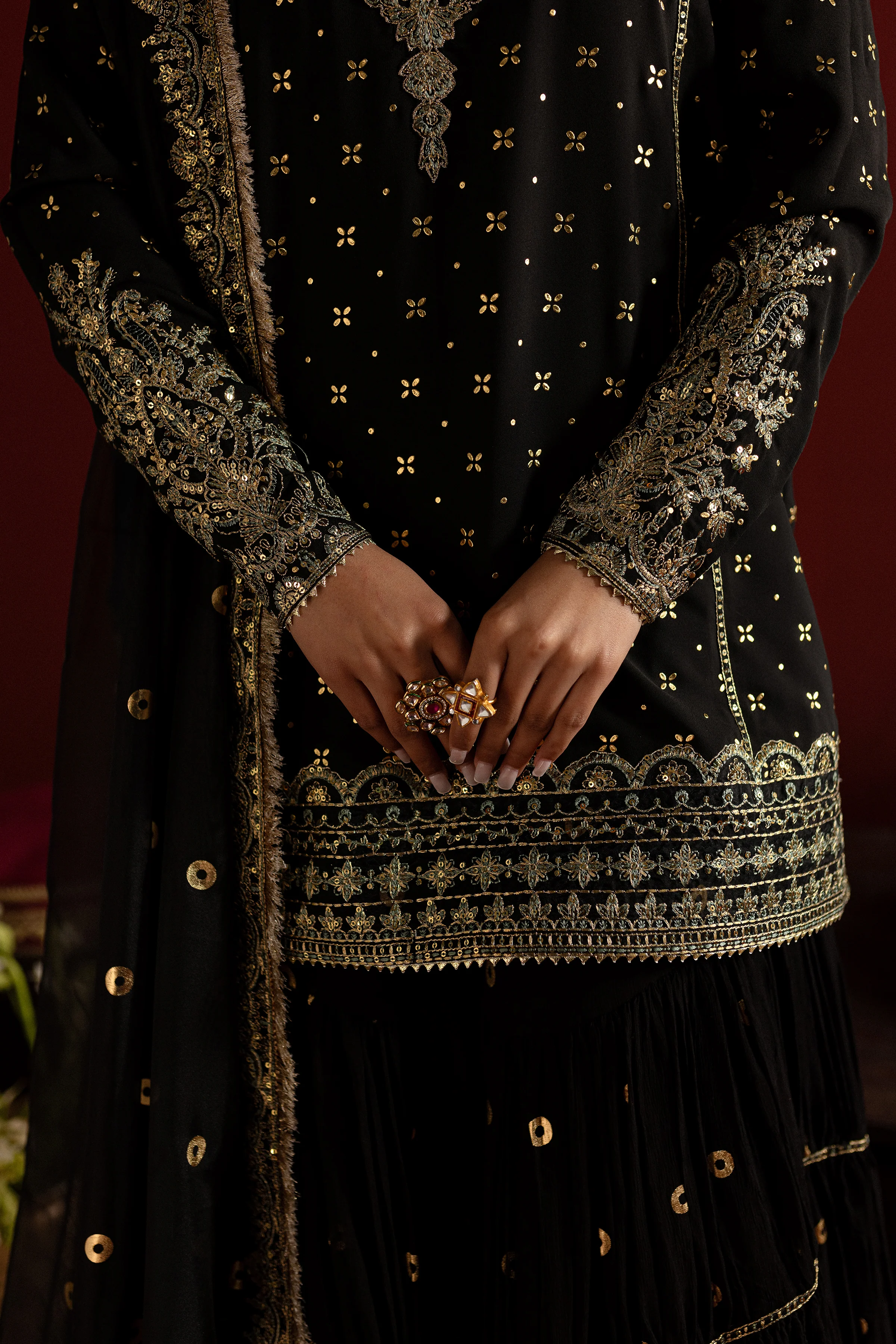 Kiran 3Pc - Embroidered Georgette Luxe Pret - Image 10