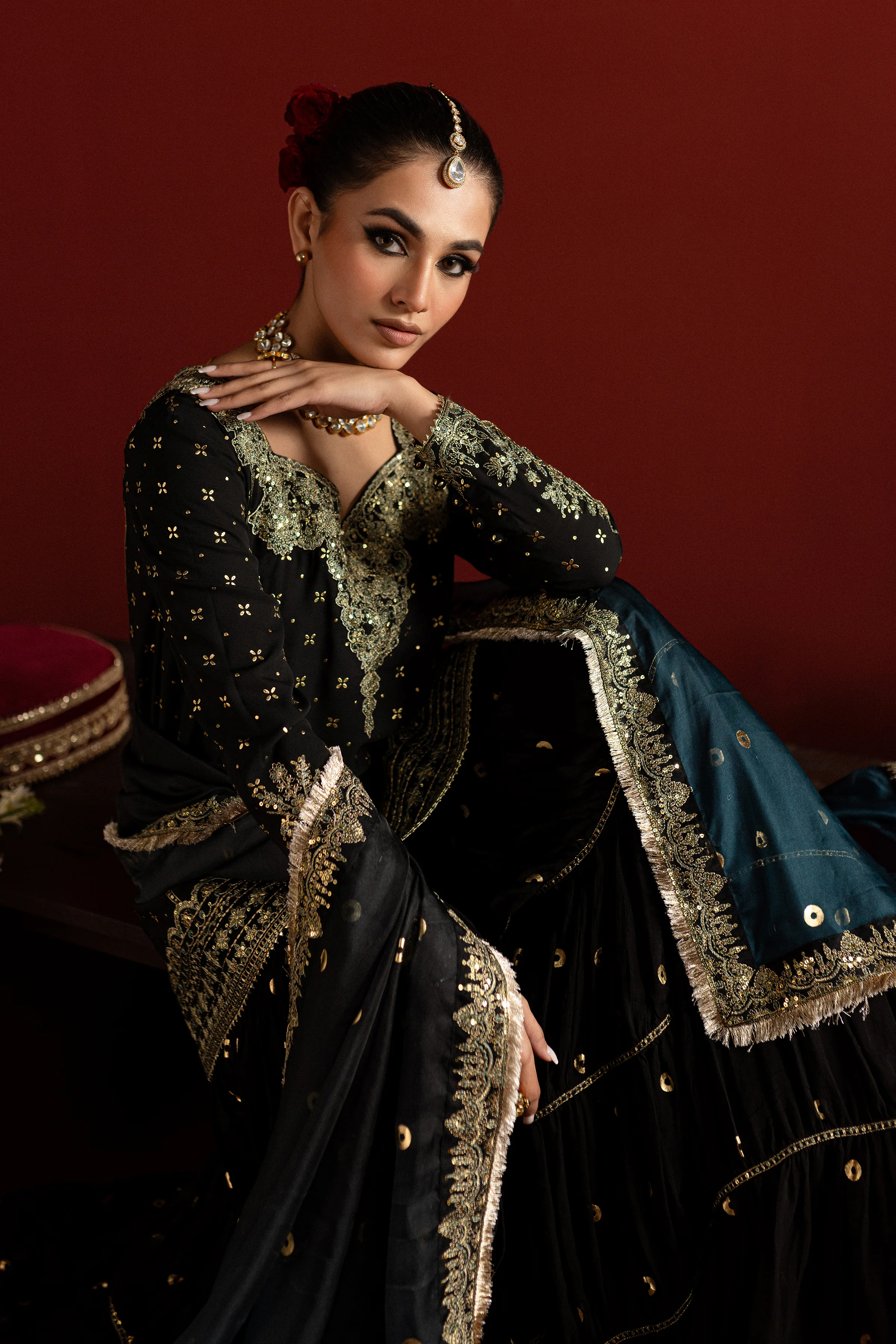 Kiran 3Pc - Embroidered Georgette Luxe Pret - Image 2