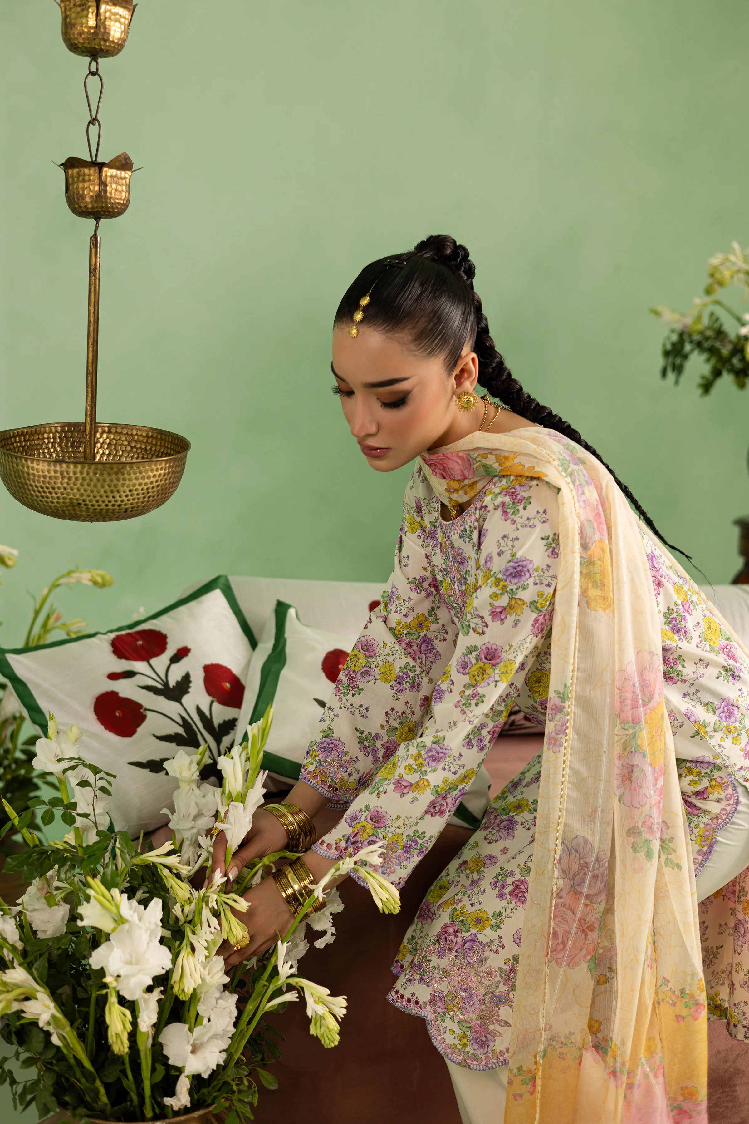 Kylie 3Pc- Printed Lawn Dress - Image 3