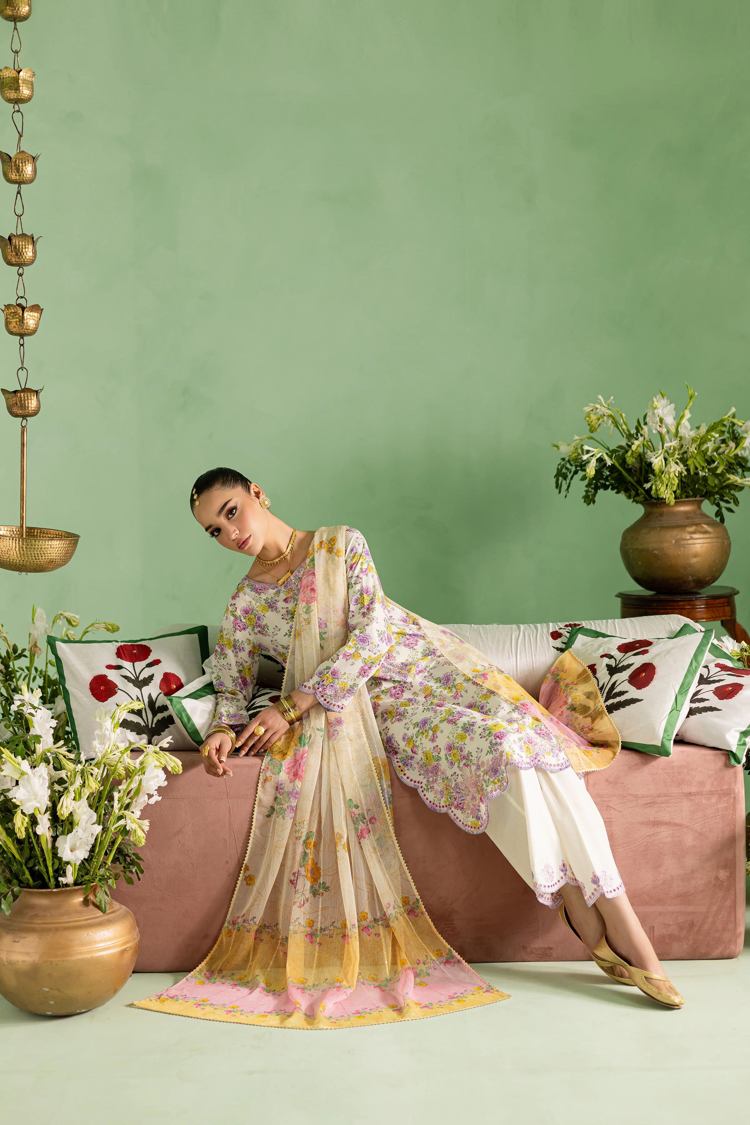 Kylie 3Pc- Printed Lawn Dress - Image 4