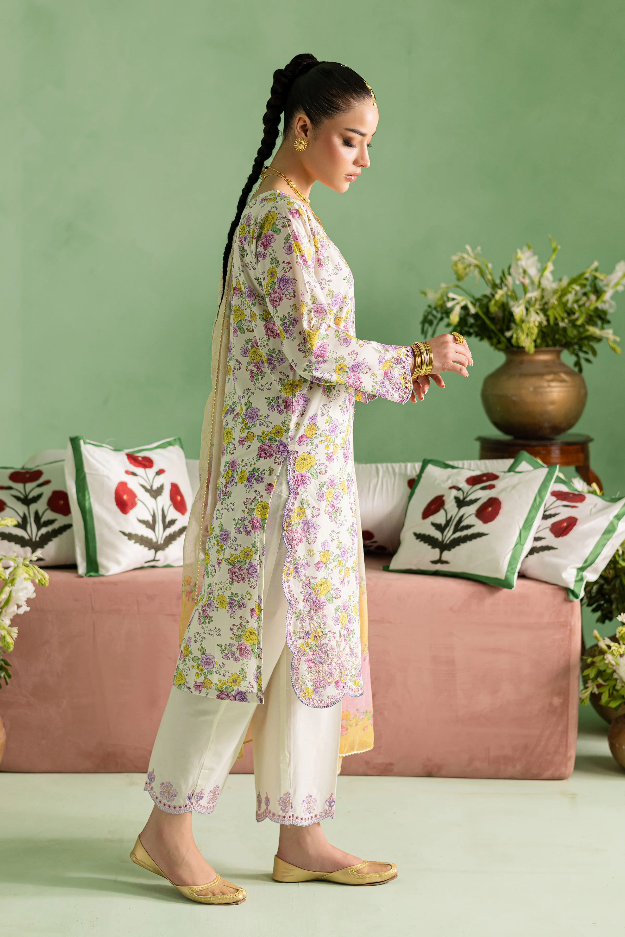 Kylie 3Pc- Printed Lawn Dress - Image 6