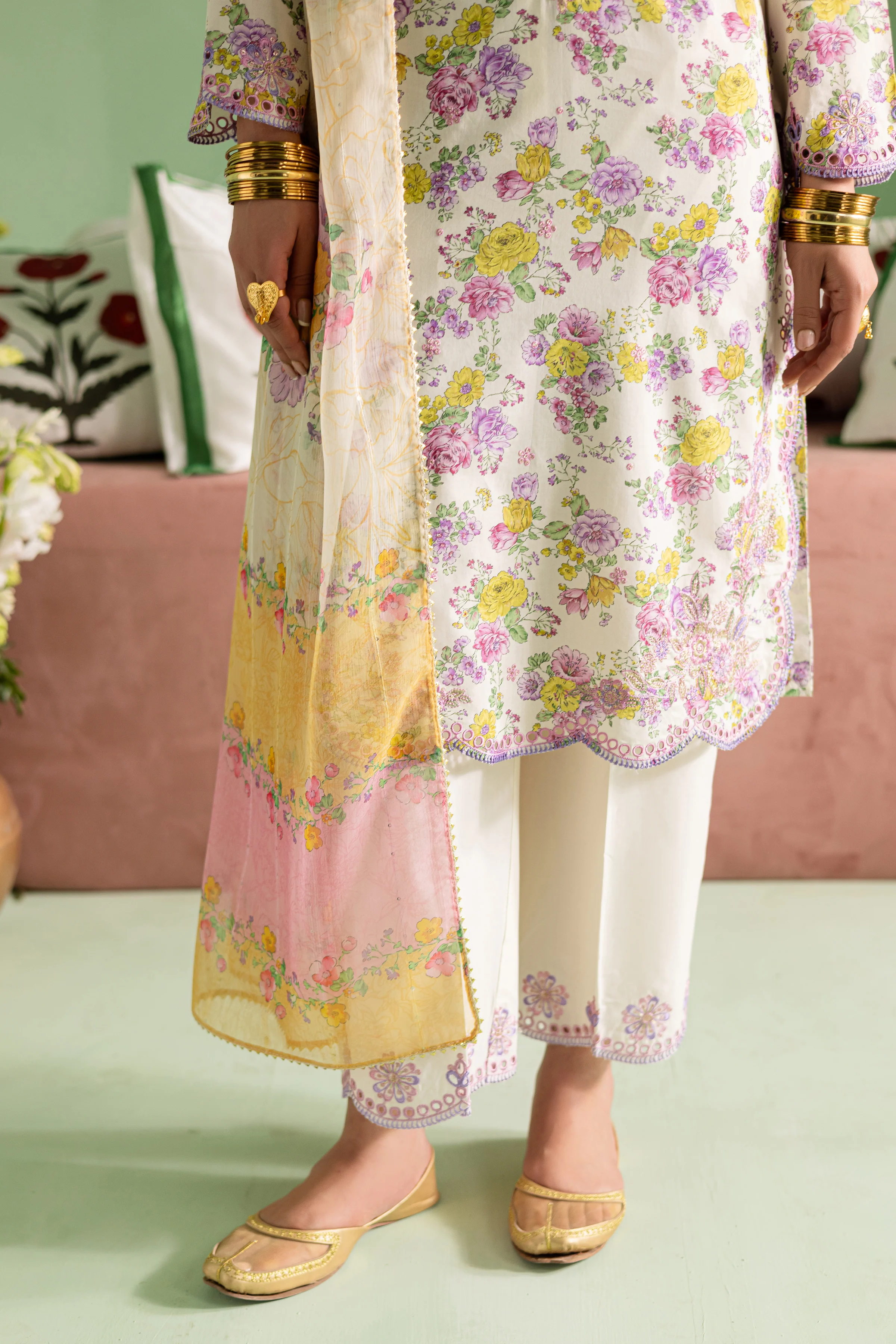 Kylie 3Pc- Printed Lawn Dress - Image 7