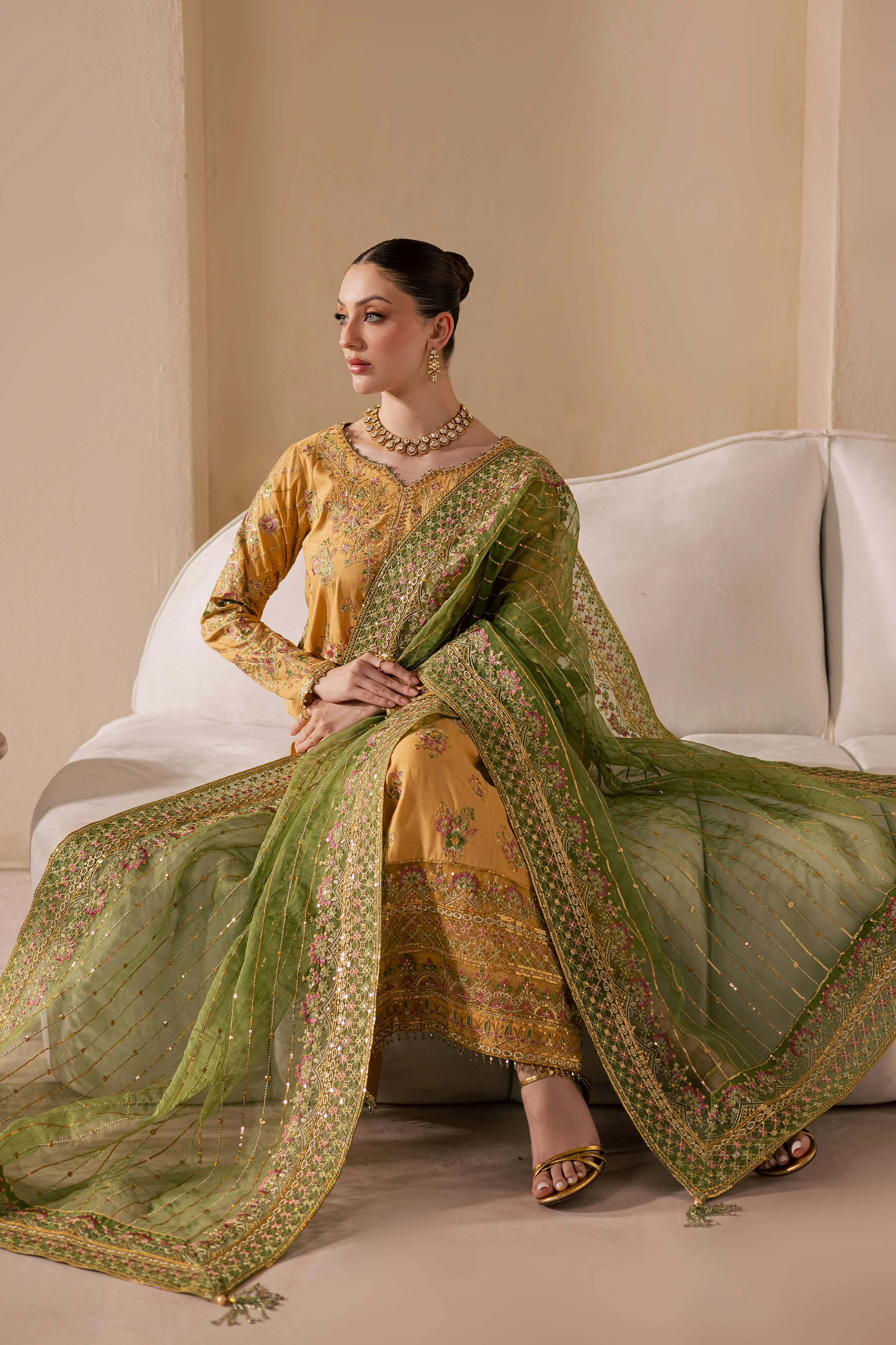 Lailomah 3Pc - Embroidered Luxe Pret - Image 3