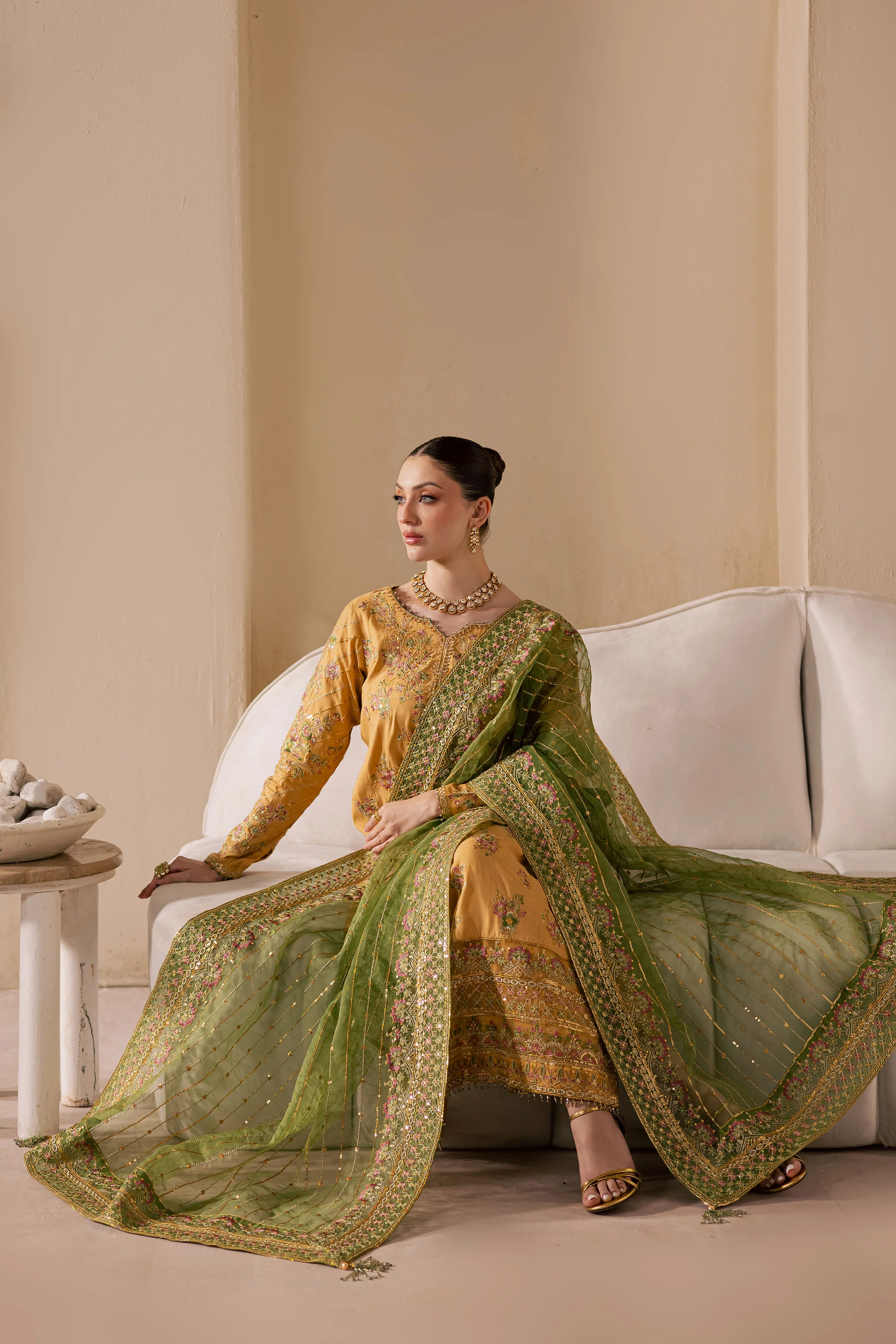 Lailomah 3Pc - Embroidered Luxe Pret - Image 5