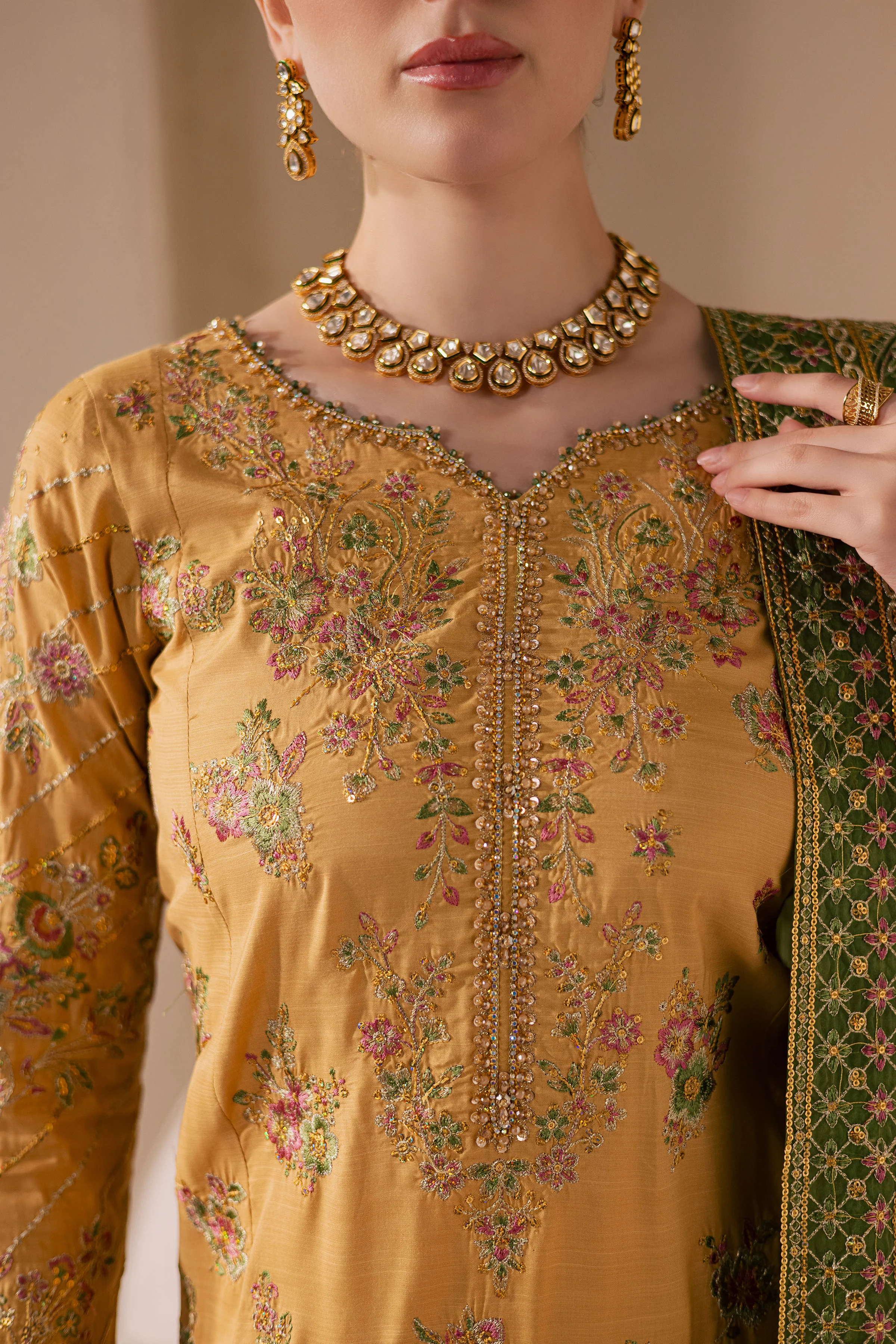 Lailomah 3Pc - Embroidered Luxe Pret - Image 6