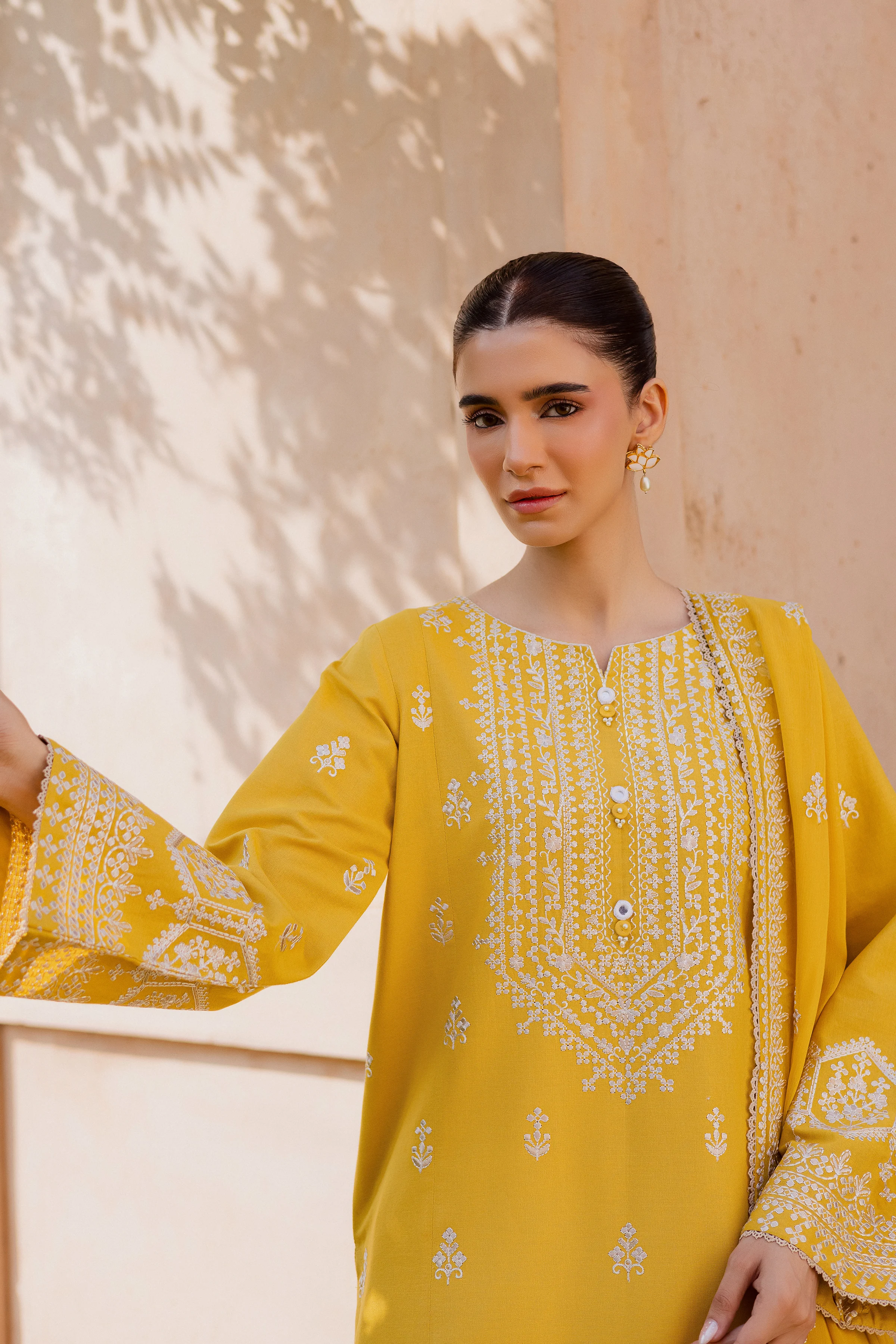 Lambo 3Pc - Embroidered Khaddar Dress - Image 5