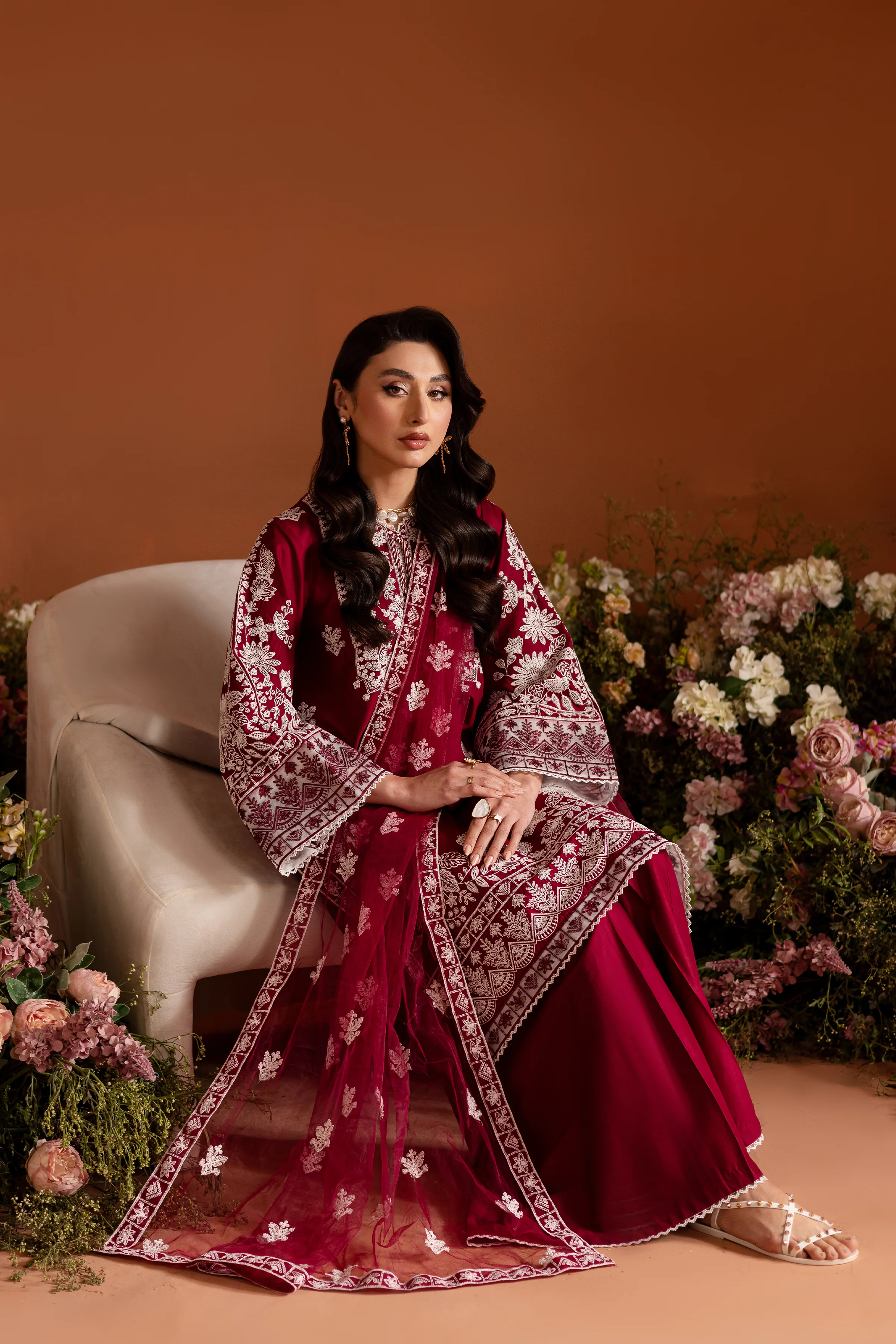 Lamino 3Pc - Embroidered Lawn Dress - Image 4