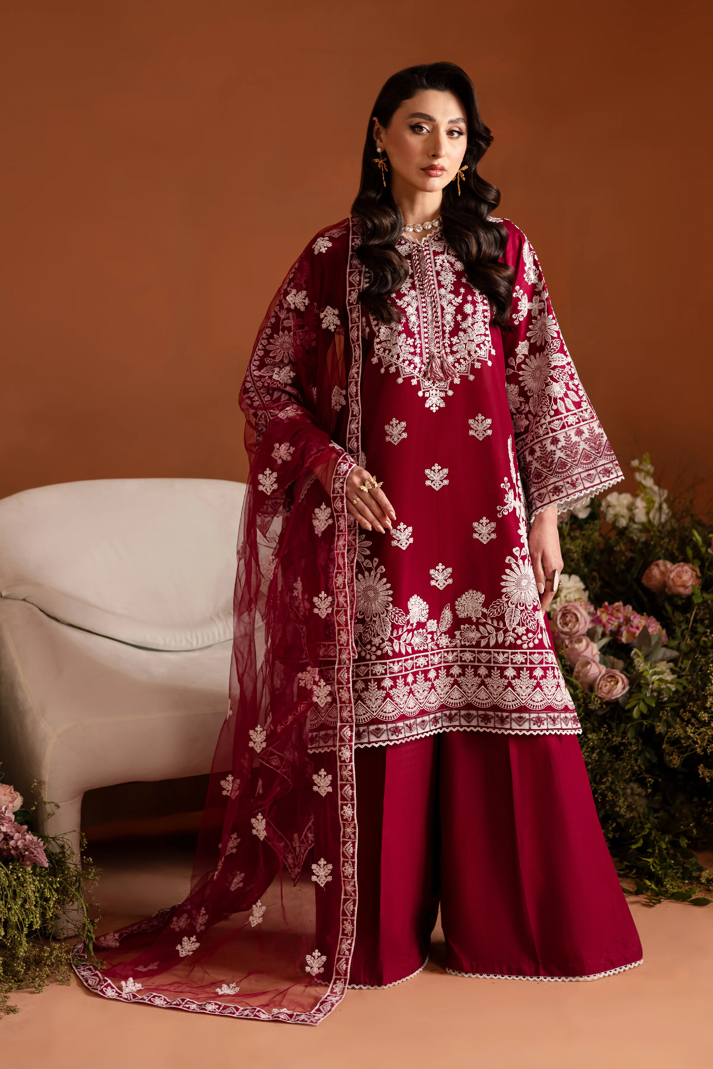 Lamino 3Pc - Embroidered Lawn Dress - Image 5