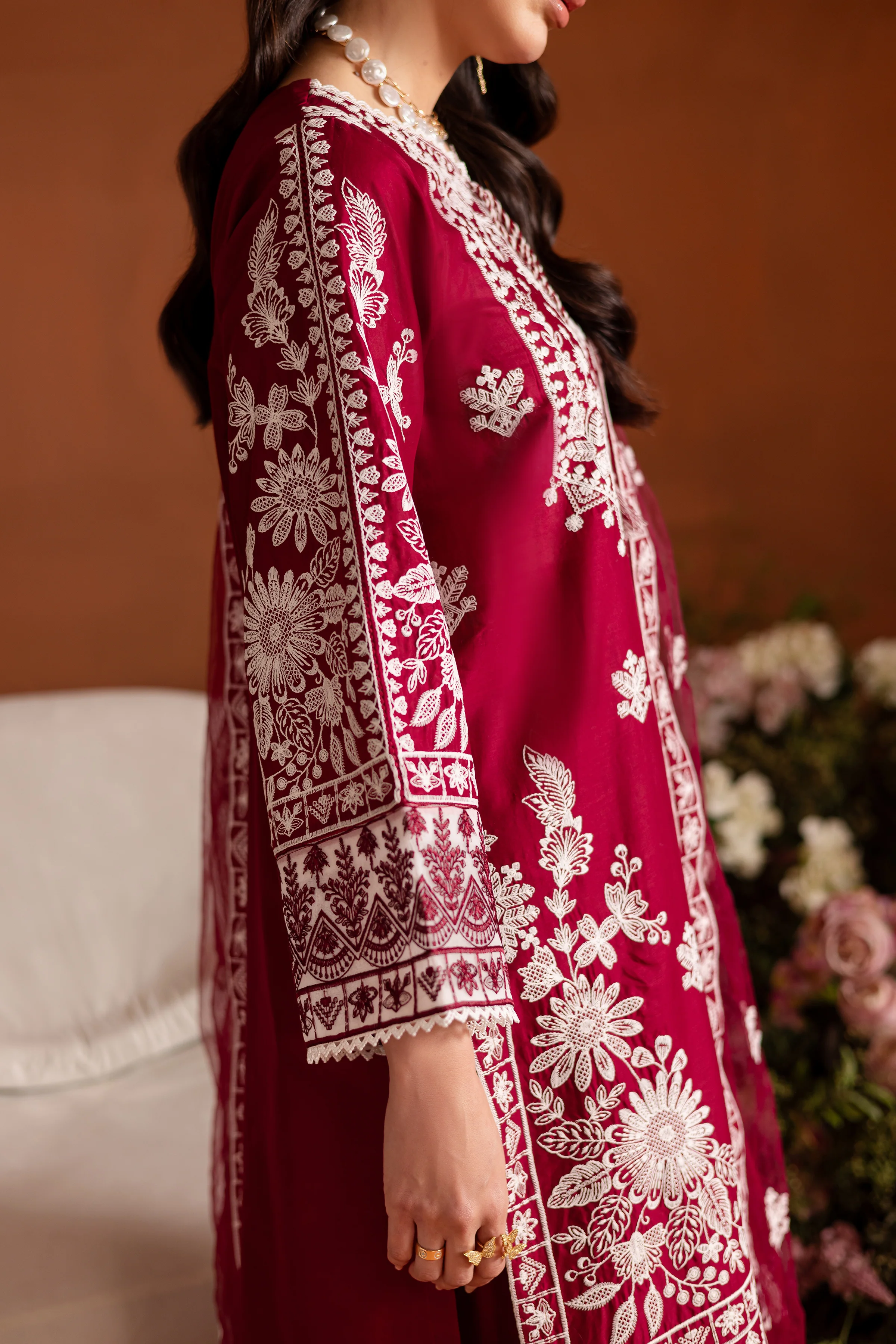 Lamino 3Pc - Embroidered Lawn Dress - Image 6