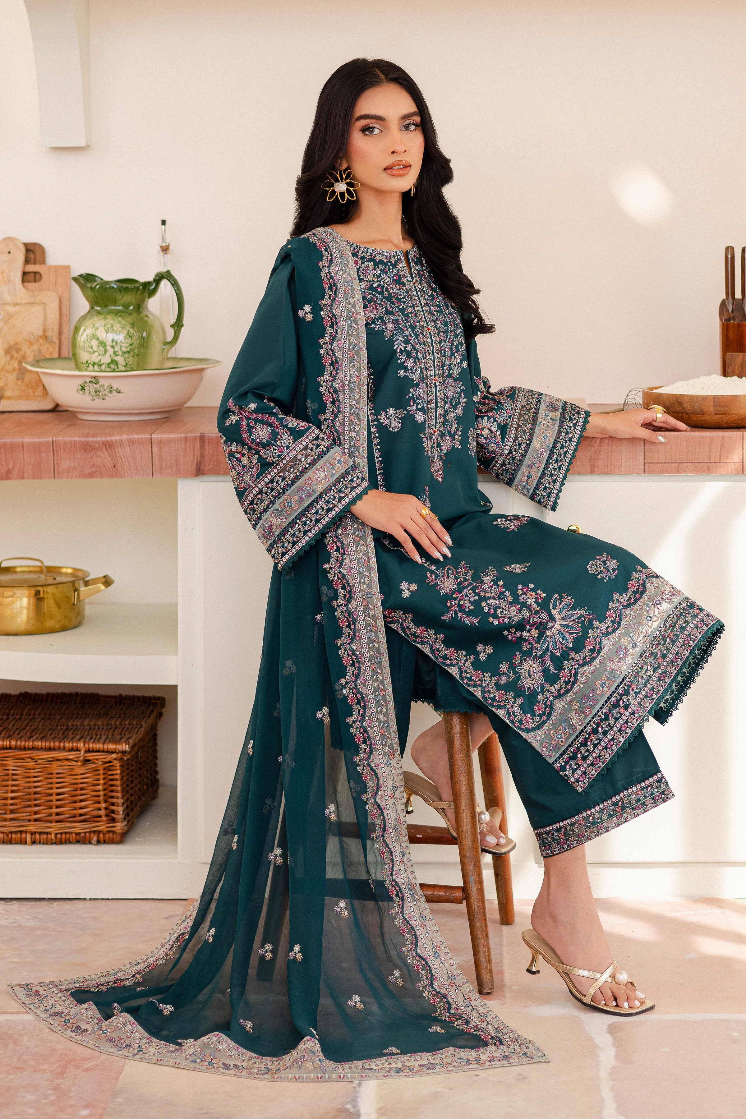 Leal 3Pc - Embroidered Lawn Dress - Image 4