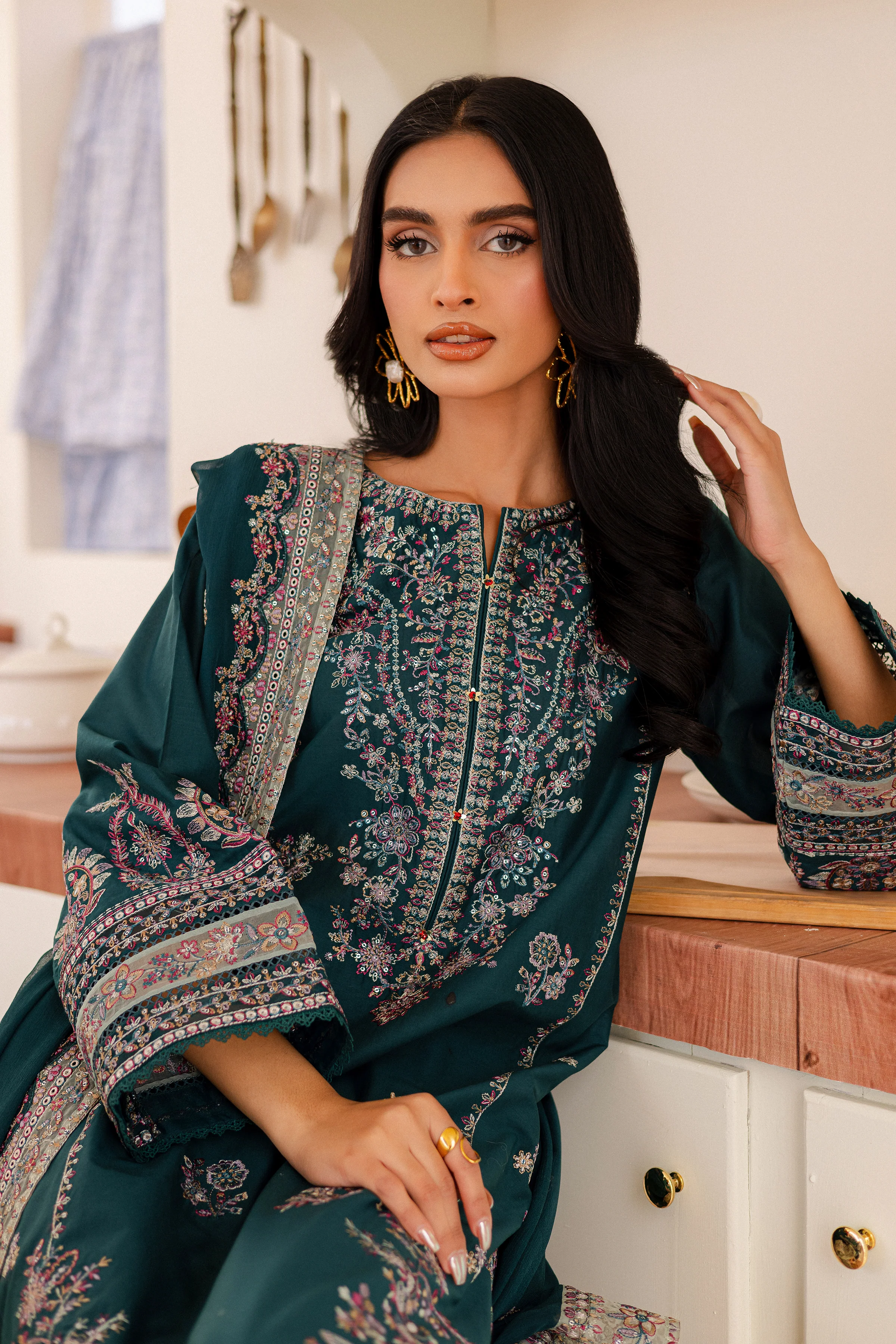 Leal 3Pc - Embroidered Lawn Dress - Image 8
