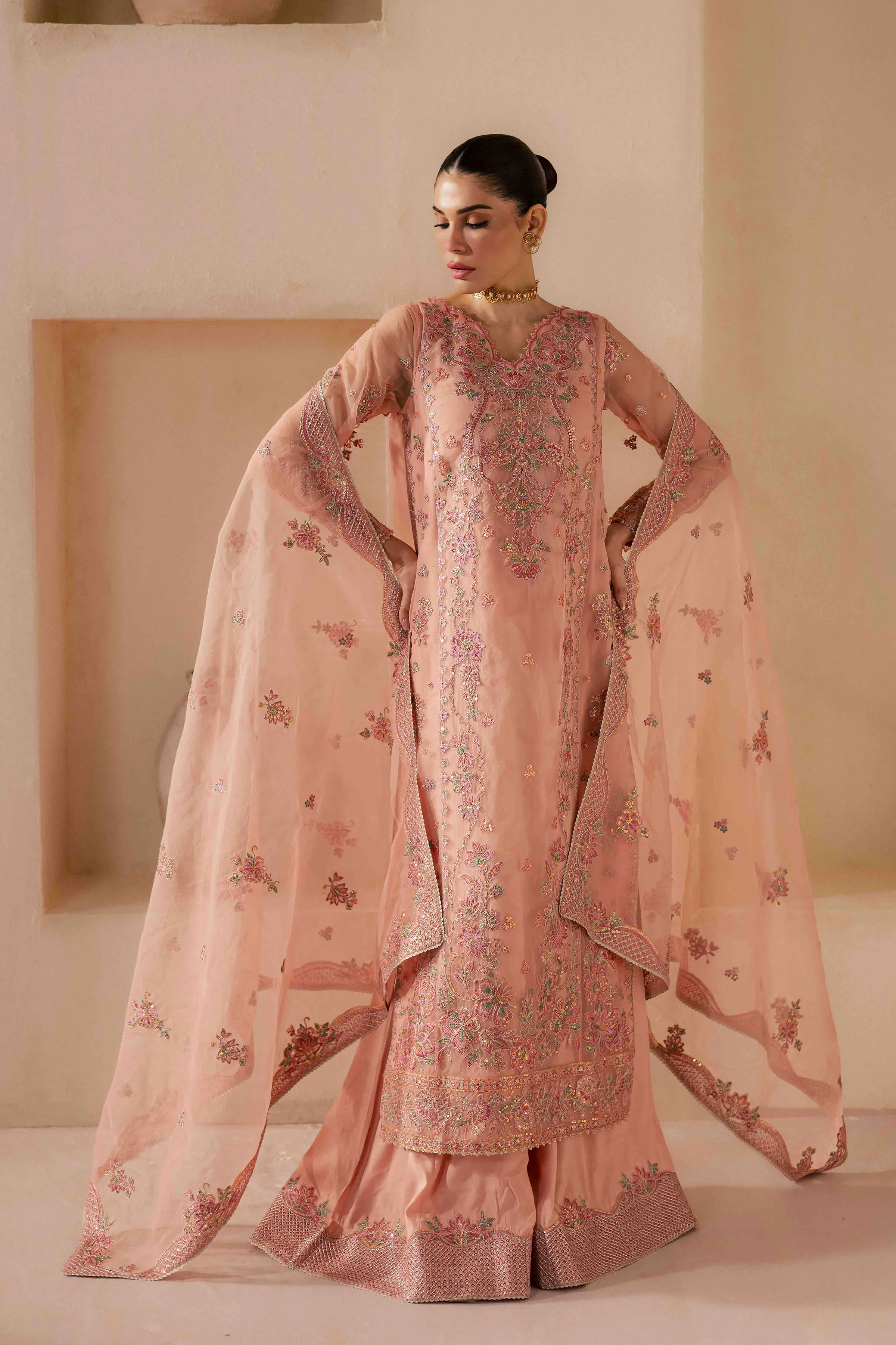 Leela 3Pc - Embroidered Luxe Pret - Image 3