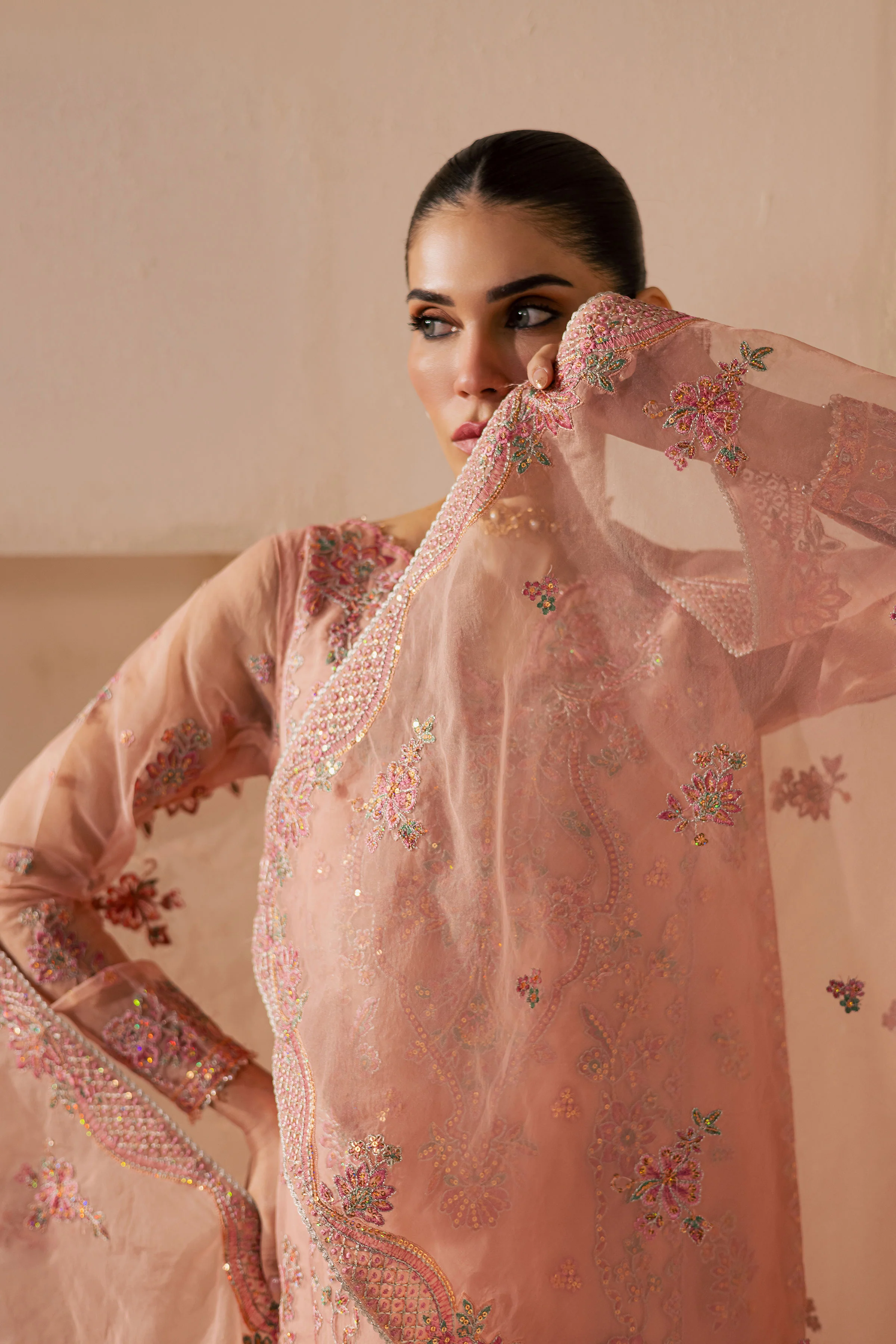 Leela 3Pc - Embroidered Luxe Pret - Image 4