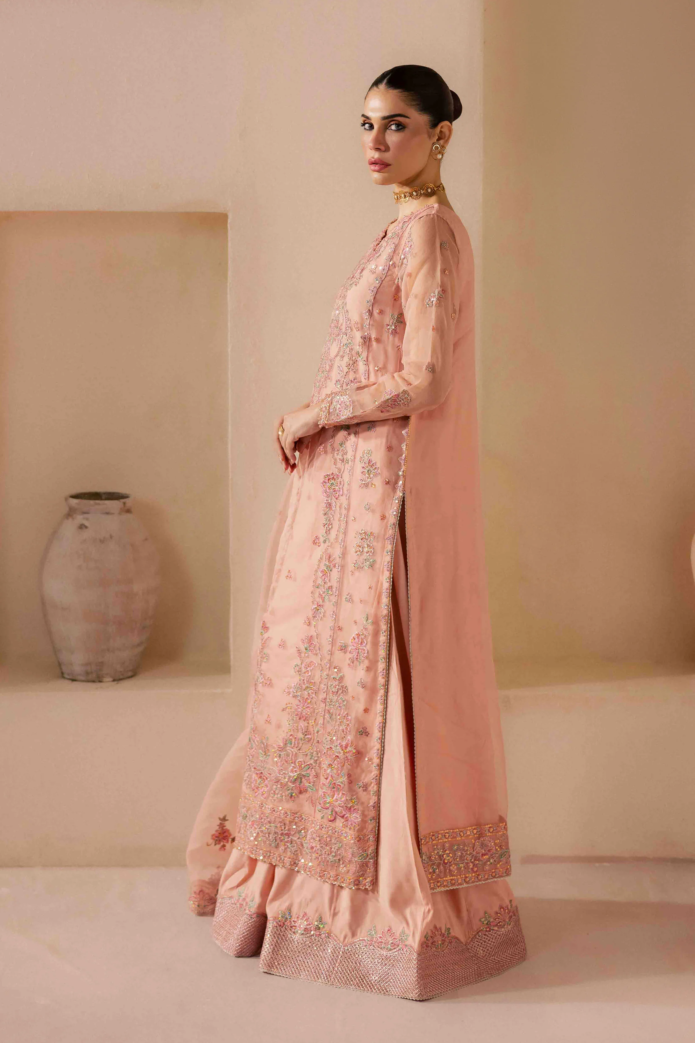 Leela 3Pc - Embroidered Luxe Pret - Image 5