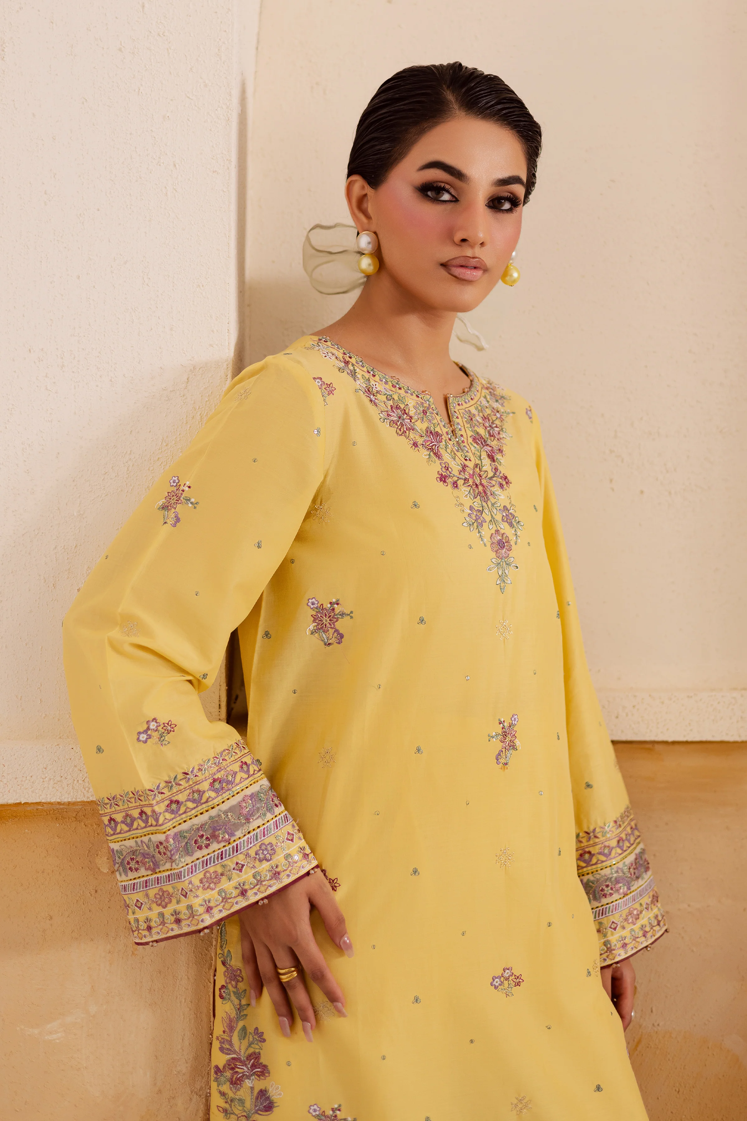 Lemon 2Pc - Embroidered Lawn Pret - Image 3