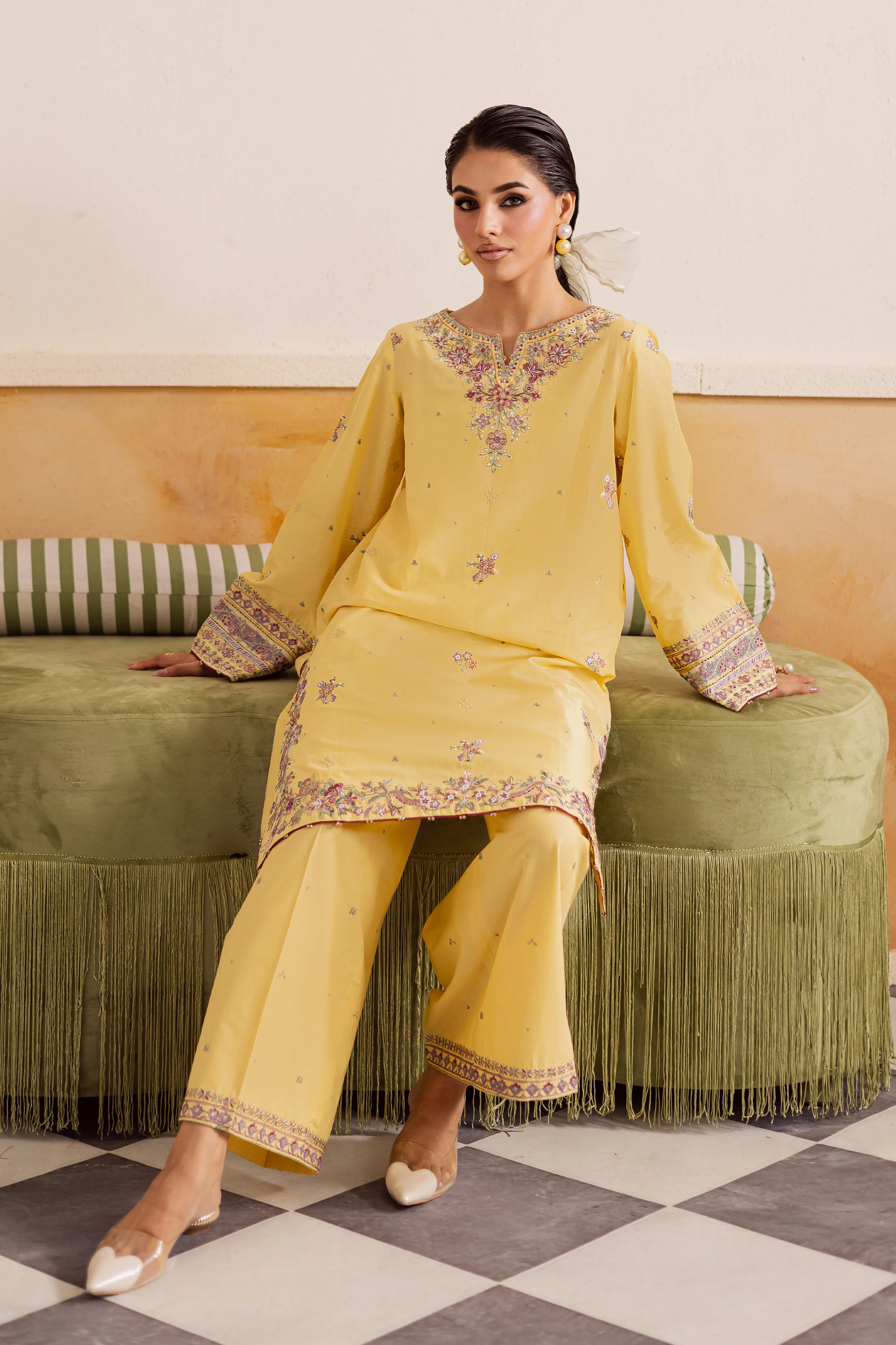 Lemon 2Pc - Embroidered Lawn Pret - Image 4