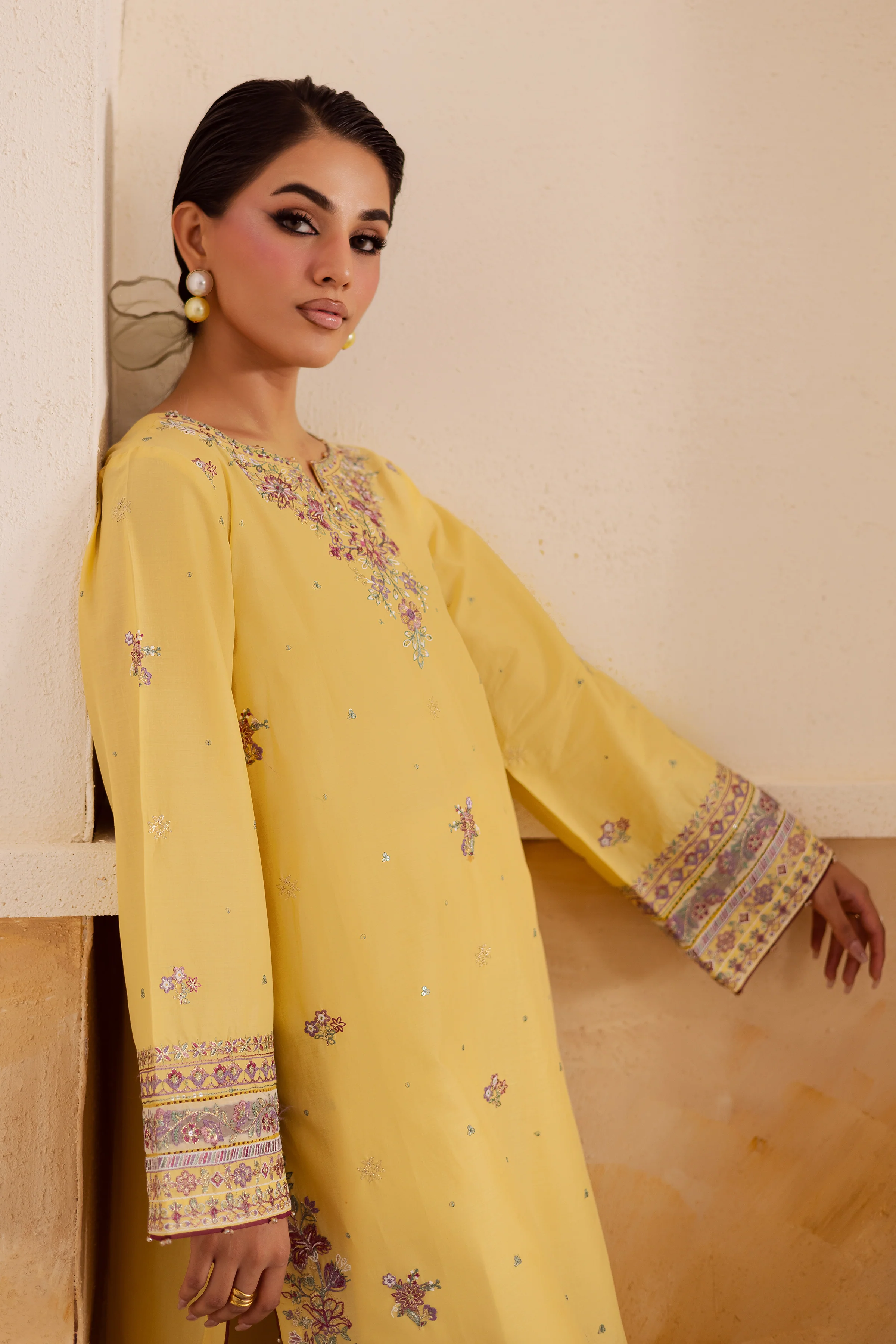 Lemon 2Pc - Embroidered Lawn Pret - Image 6