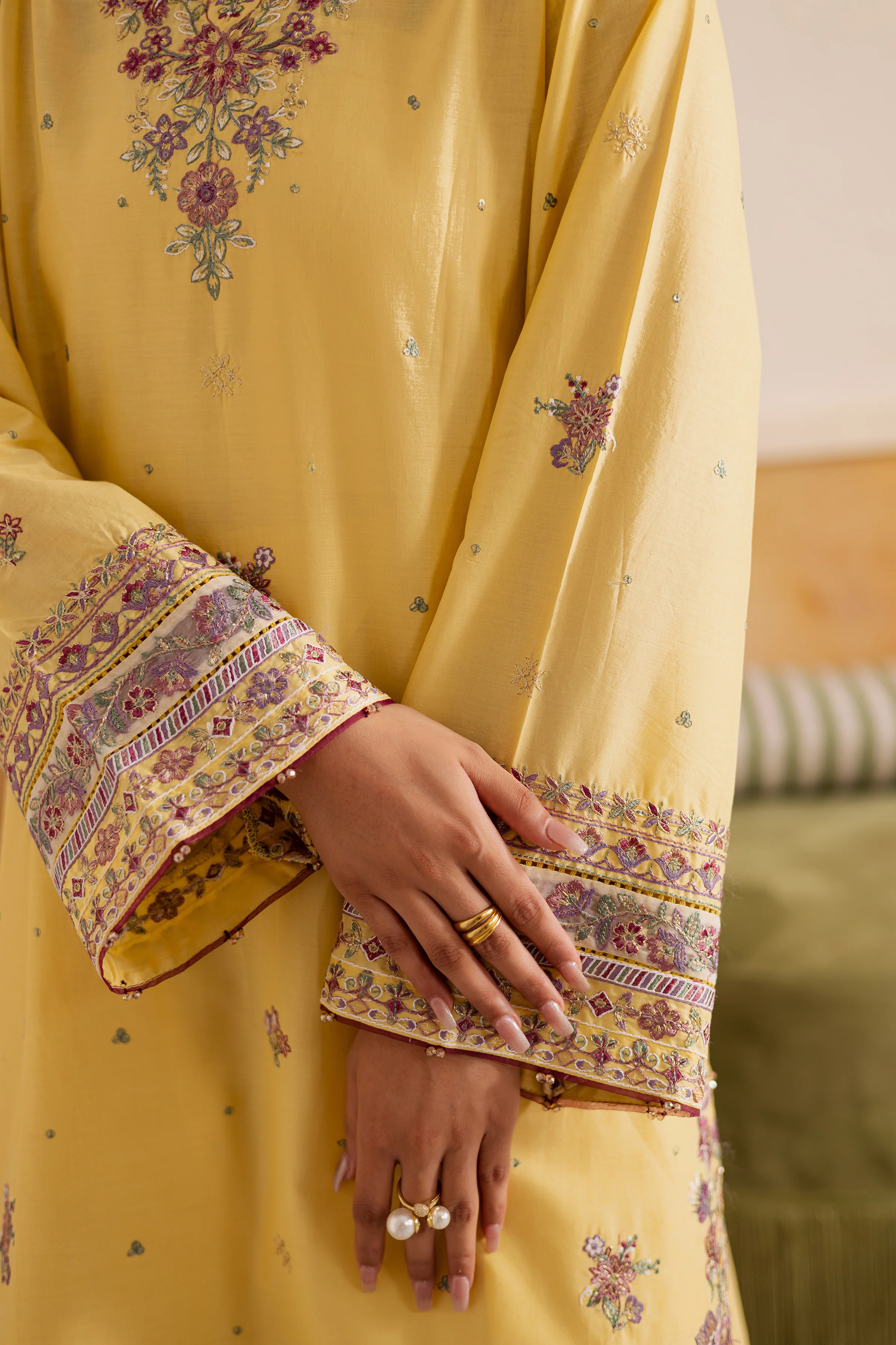 Lemon 2Pc - Embroidered Lawn Pret - Image 7