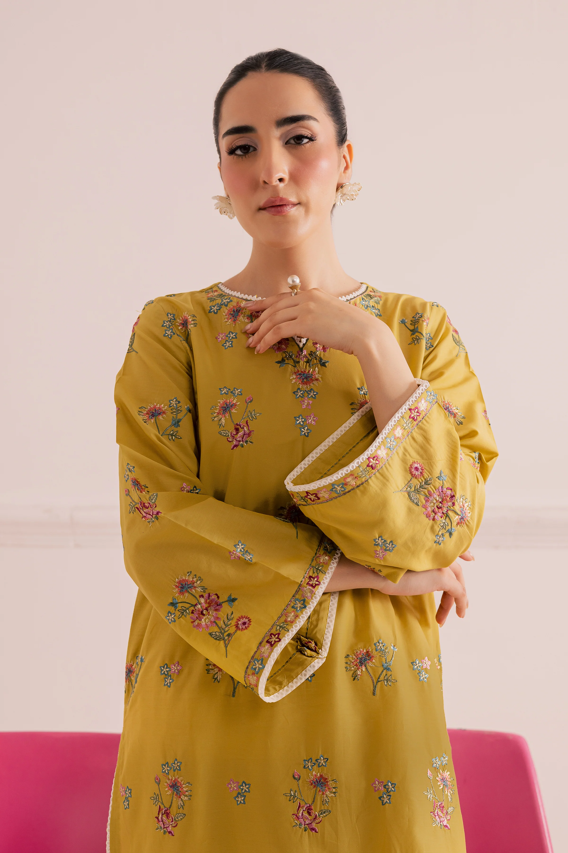 Lemon Cake 2Pc - Embroidered Casual Pret - Image 2