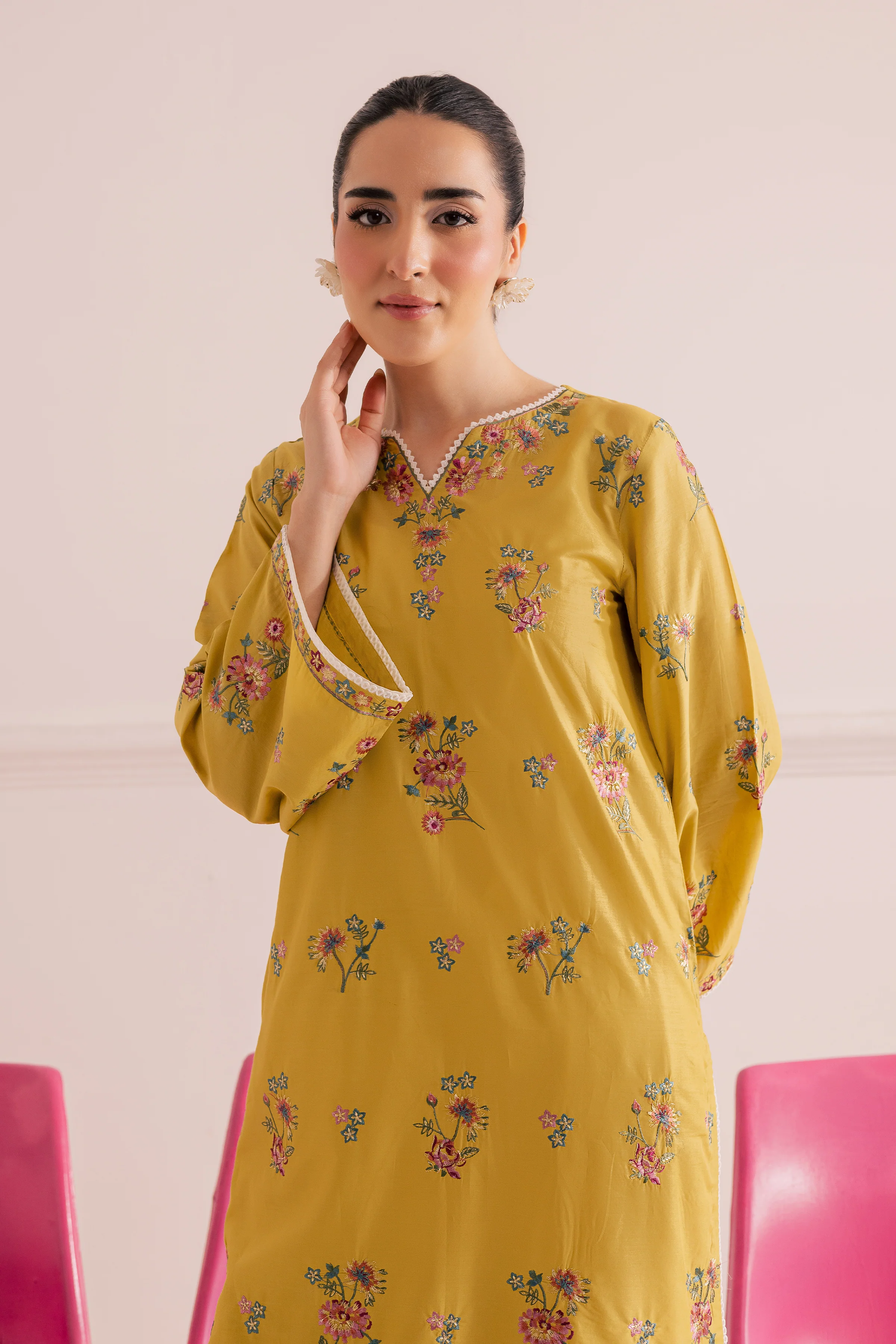 Lemon Cake 2Pc - Embroidered Casual Pret - Image 3