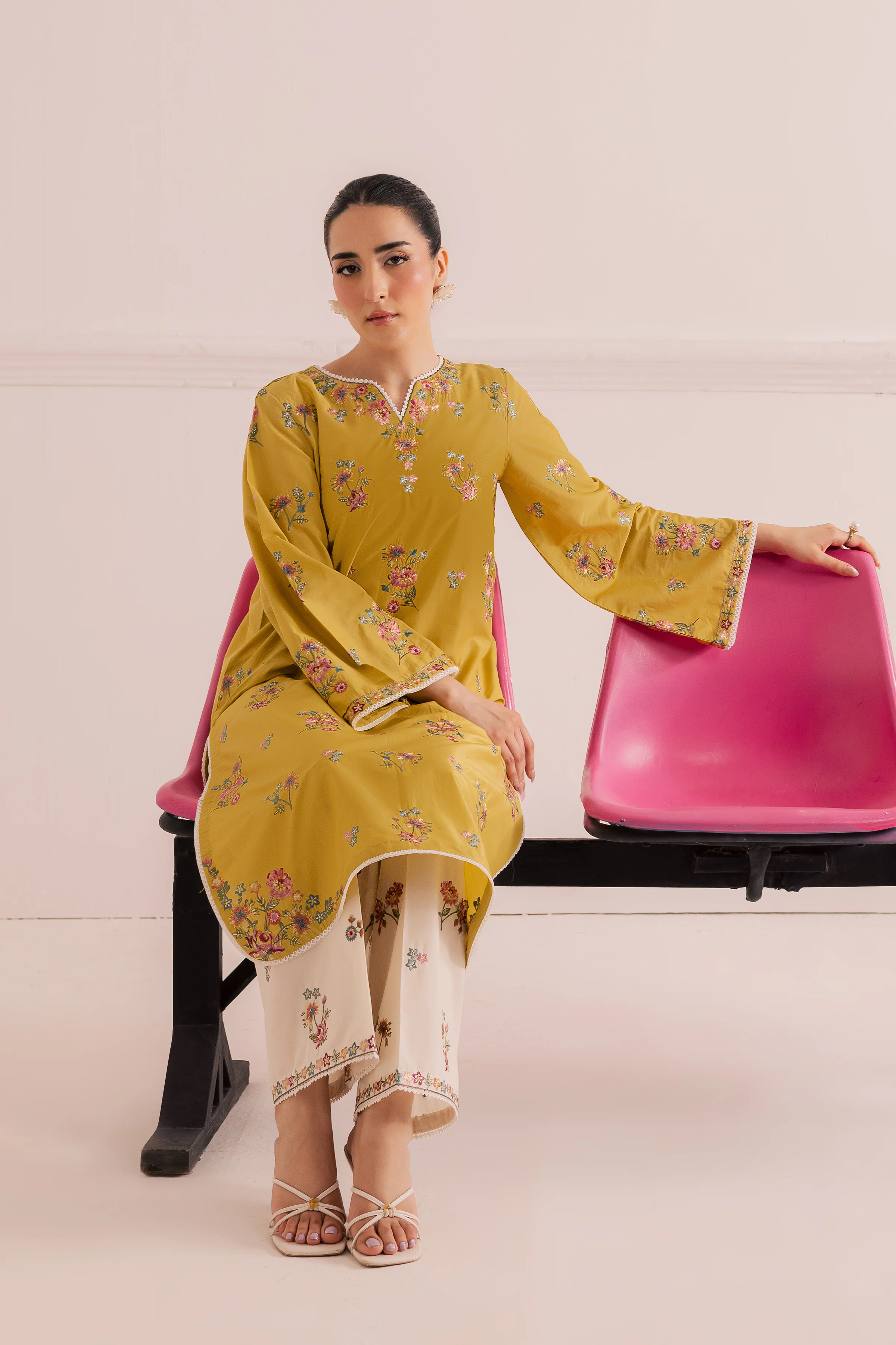 Lemon Cake 2Pc - Embroidered Casual Pret - Image 4
