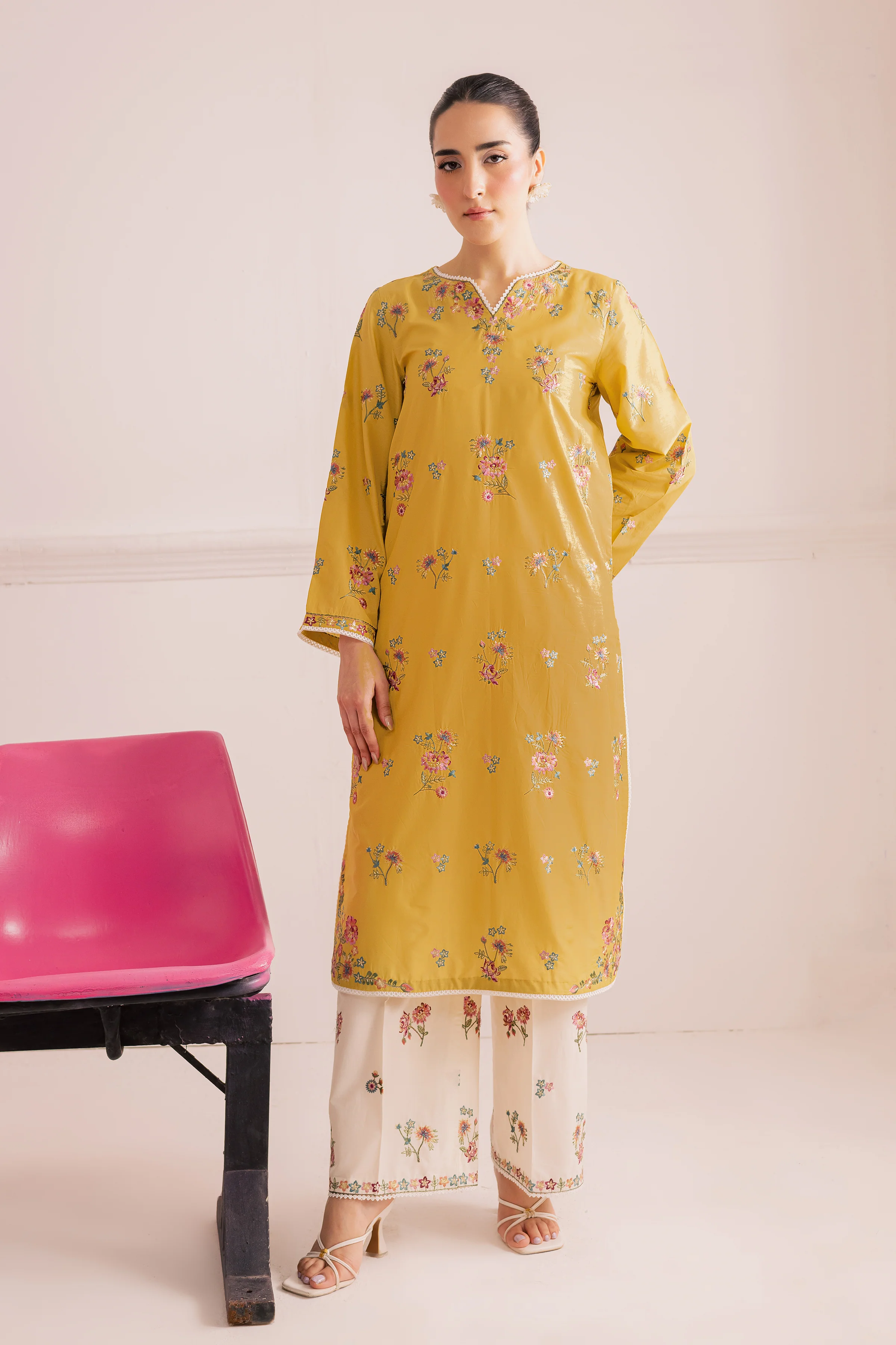 Lemon Cake 2Pc - Embroidered Casual Pret - Image 5