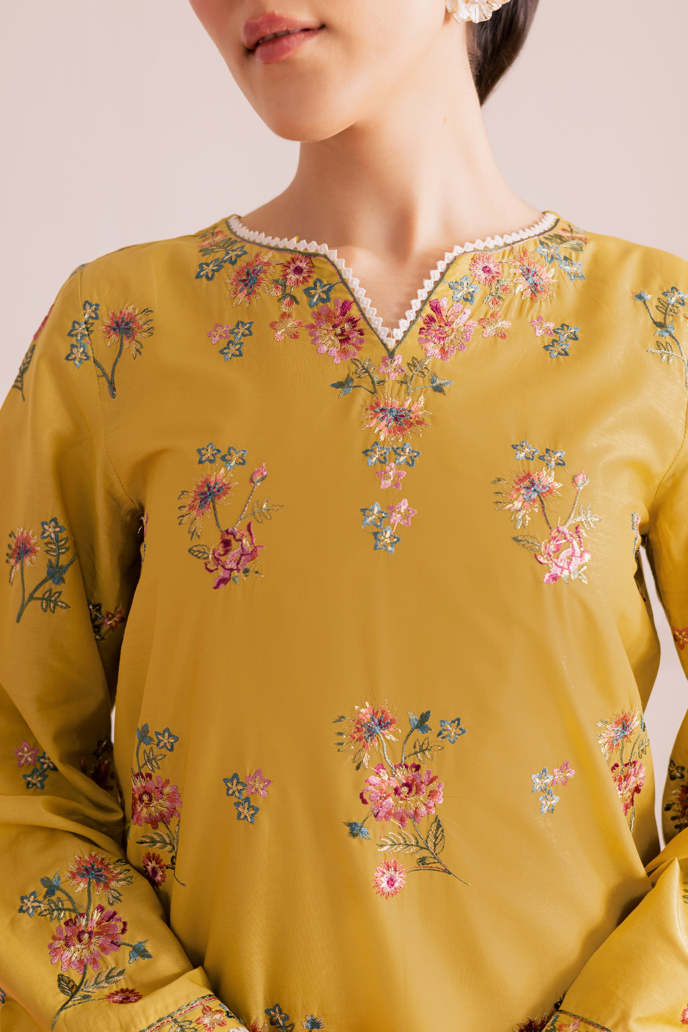 Lemon Cake 2Pc - Embroidered Casual Pret - Image 7