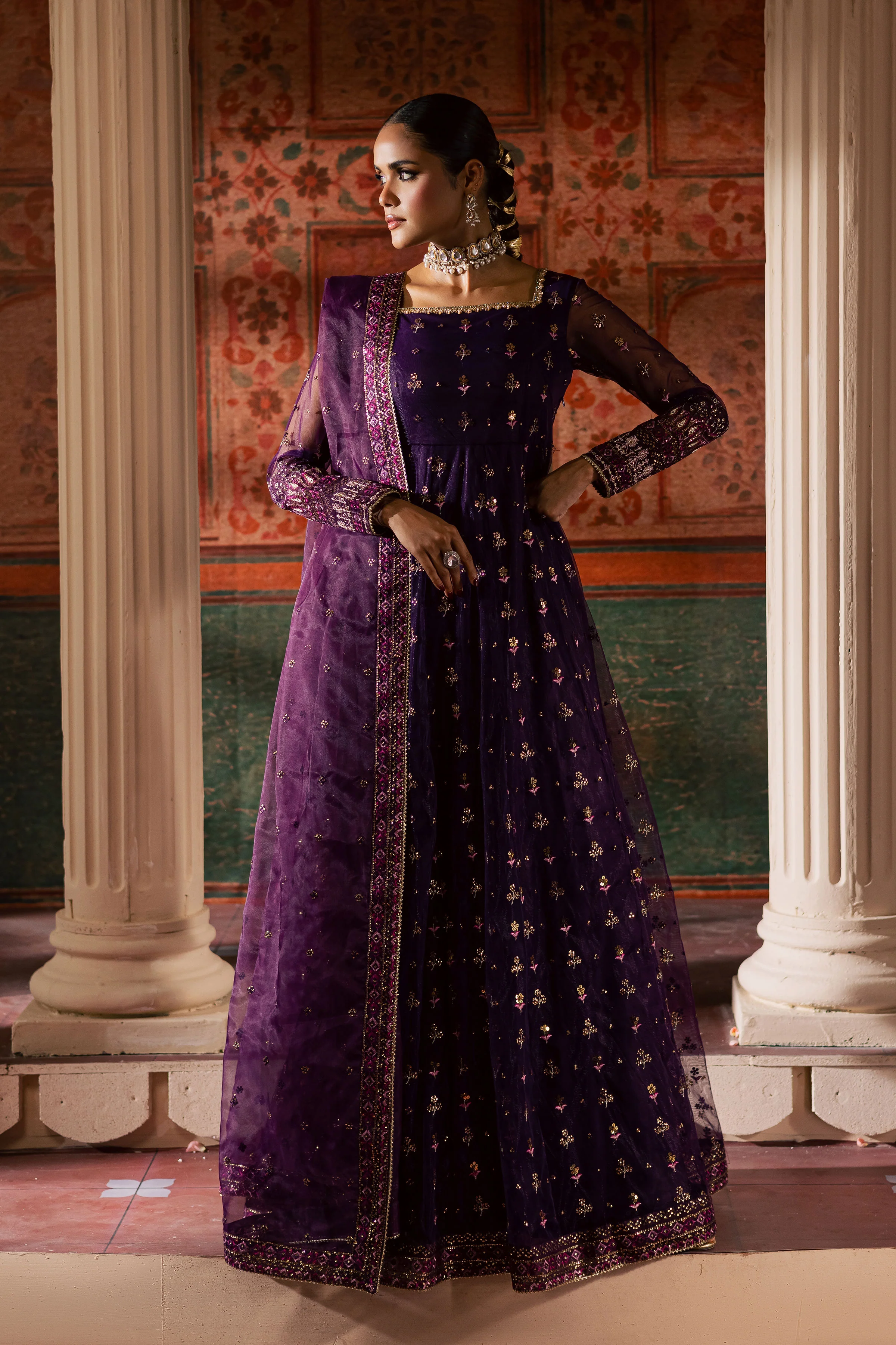 Leya 3Pc - Luxury Wedding Frock - Image 10