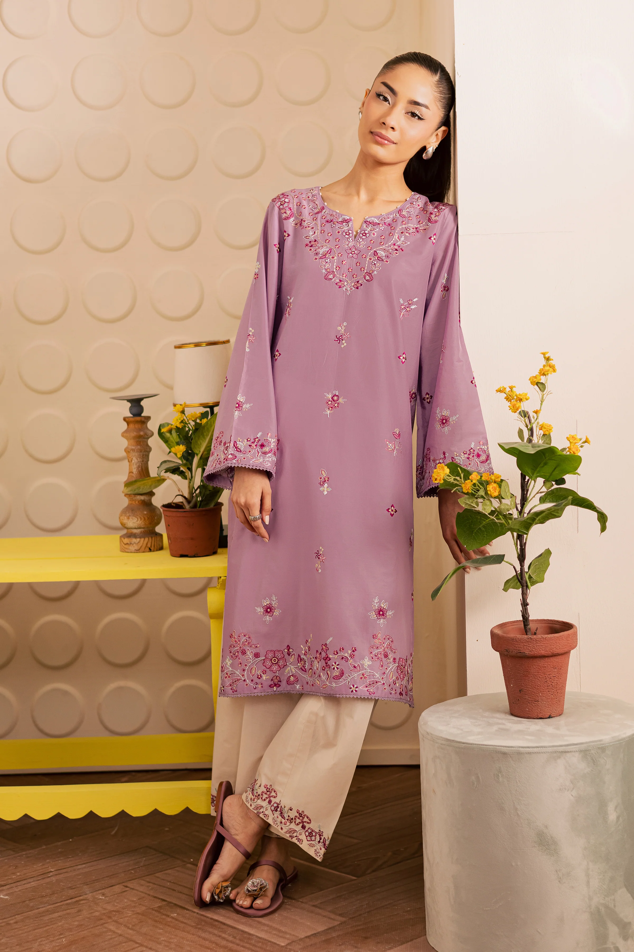 Lilac Dream 2Pc - Embroidered Lawn Pret - Image 4