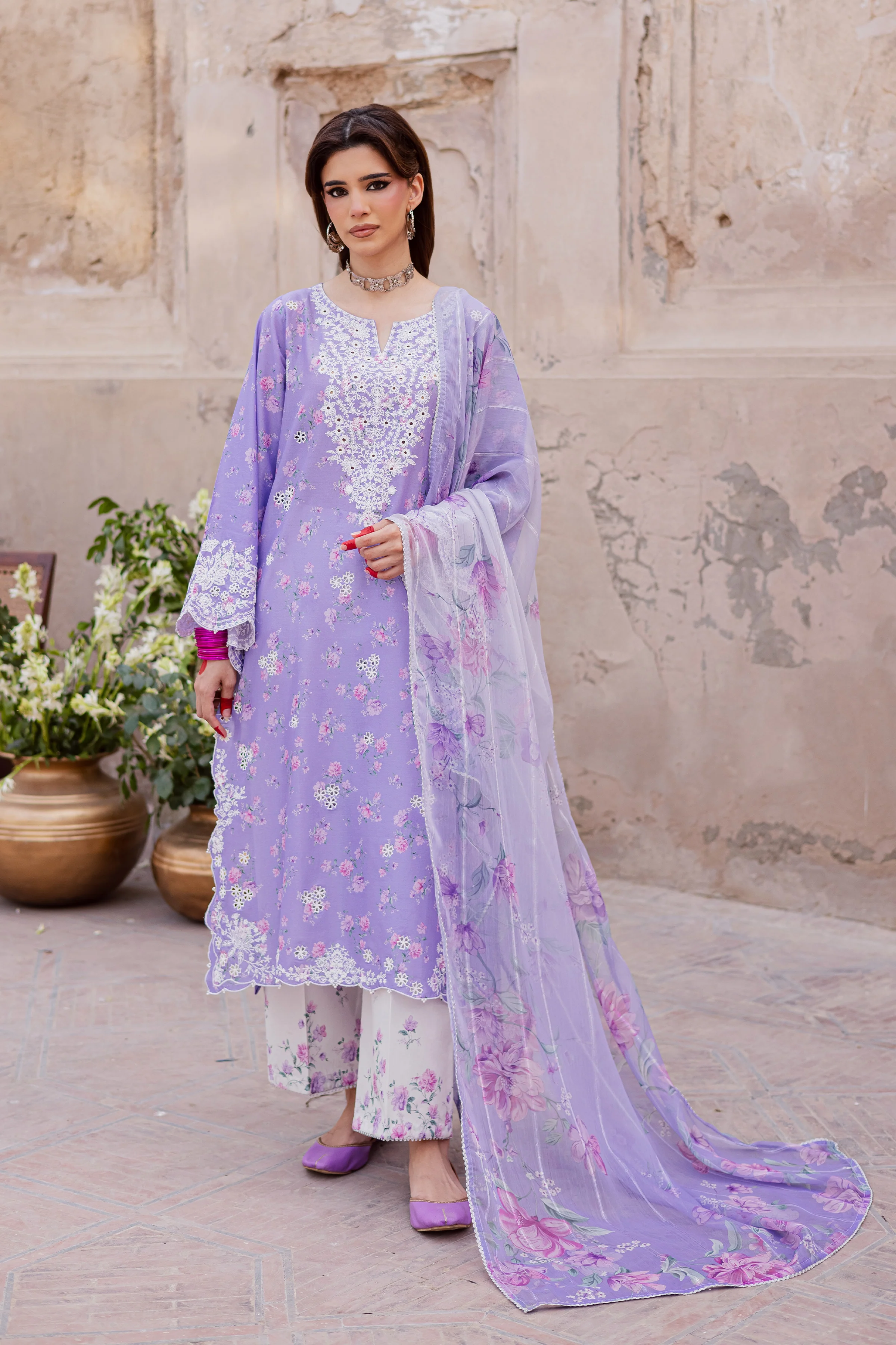 Lilac Luna 3Pc - Festive Eid Prints - Image 2