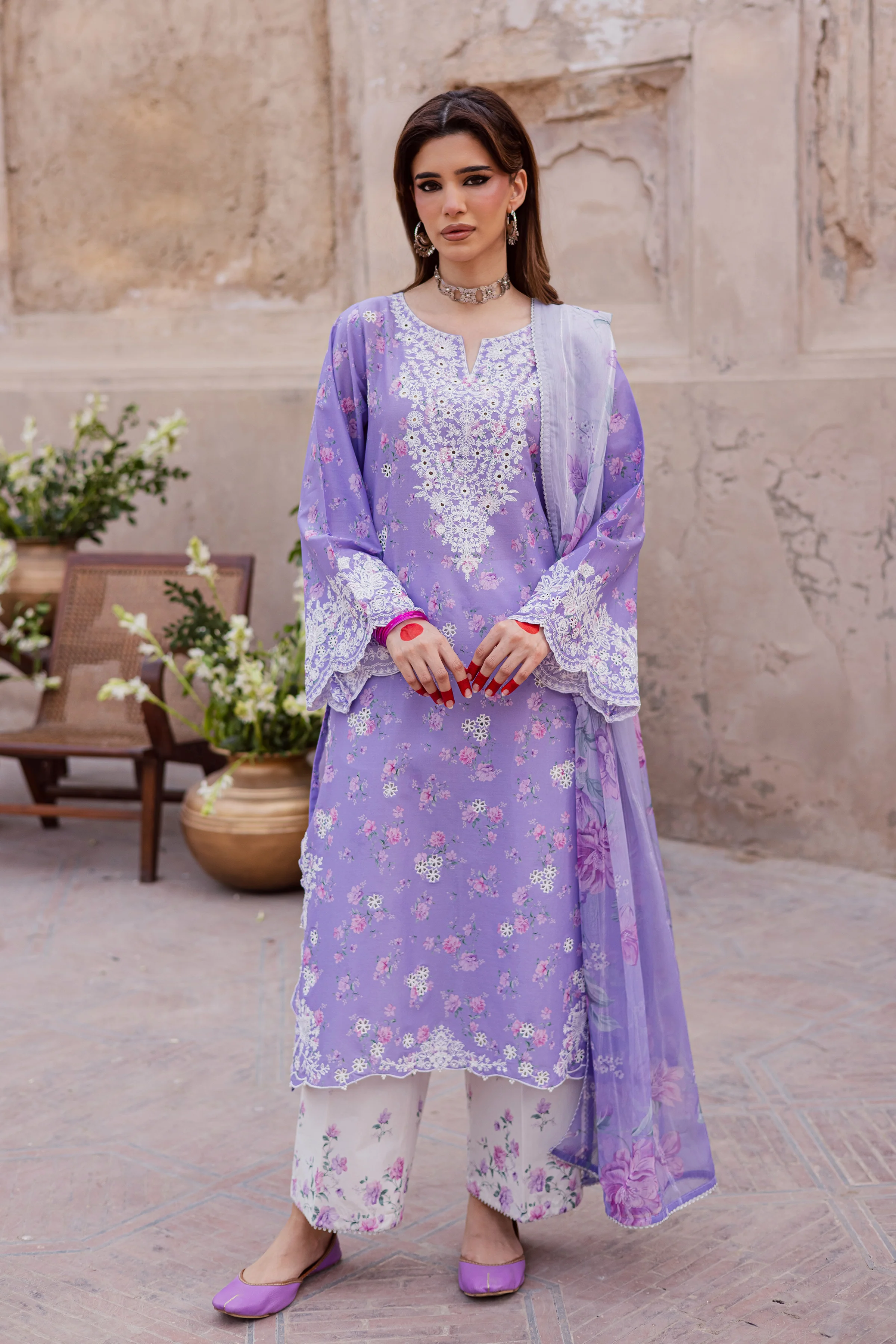 Lilac Luna 3Pc - Festive Eid Prints - Image 3