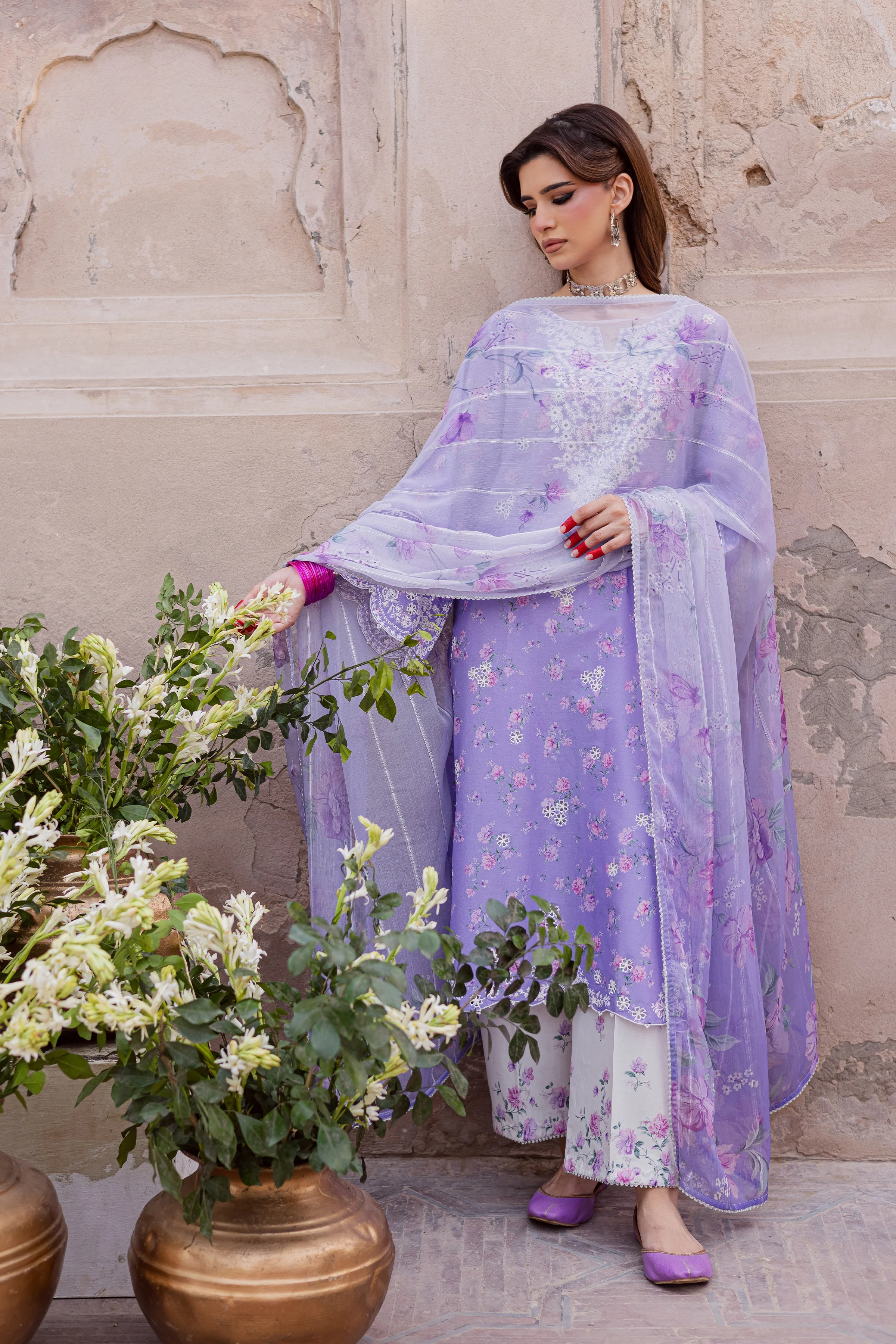 Lilac Luna 3Pc - Festive Eid Prints - Image 4