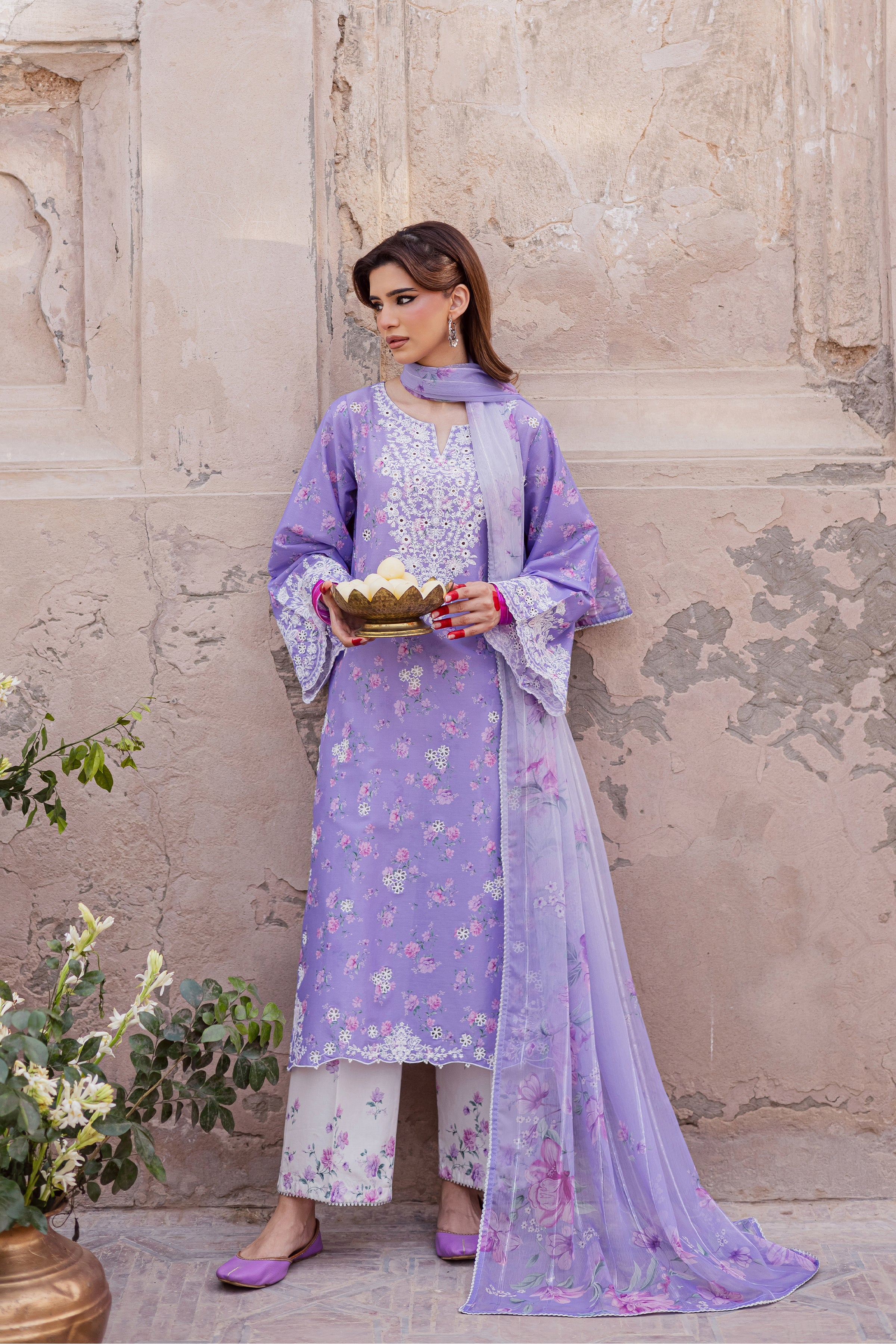 Lilac Luna 3Pc - Festive Eid Prints - Image 5