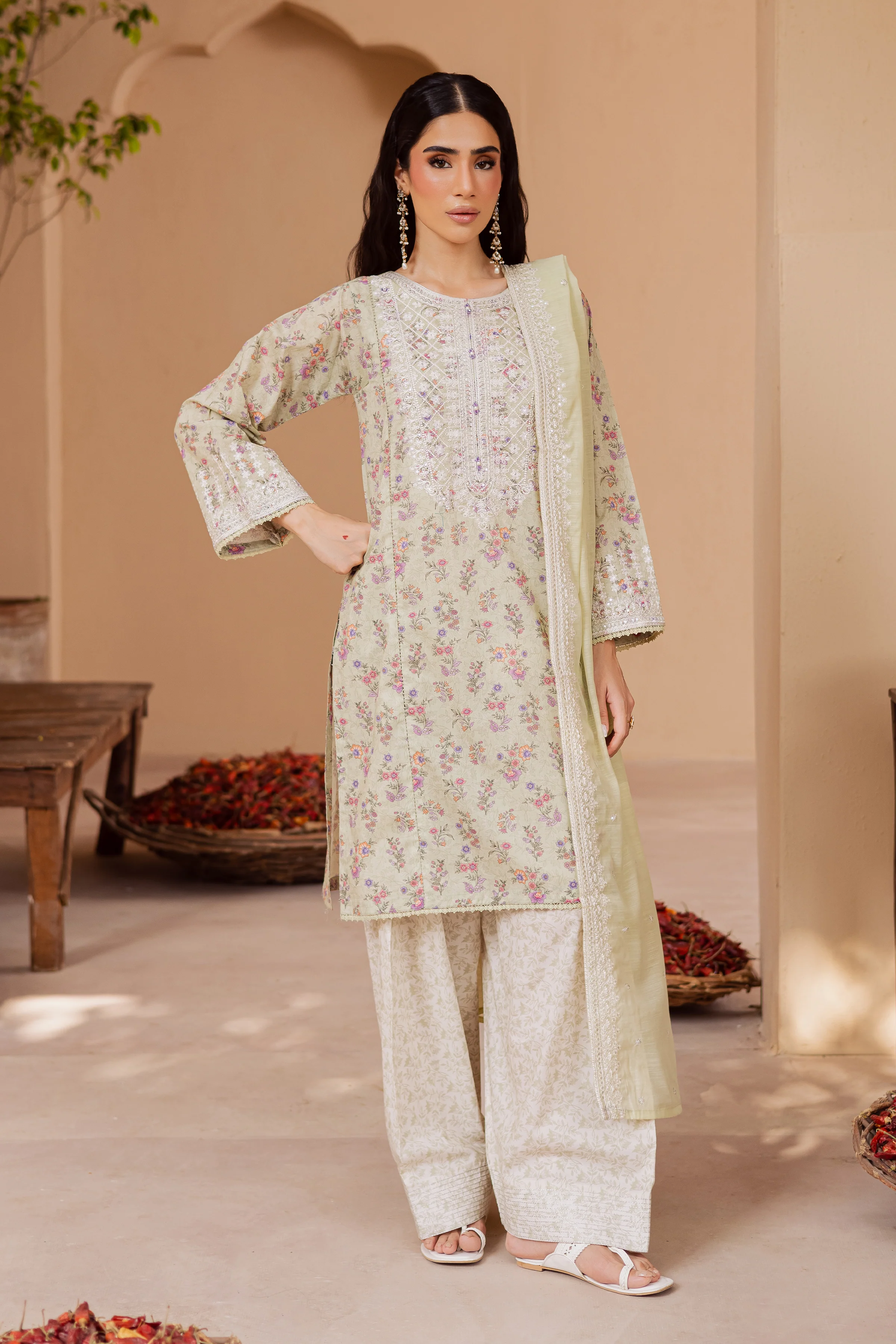 Lilo 3Pc - Printed Lawn Dress - Image 4