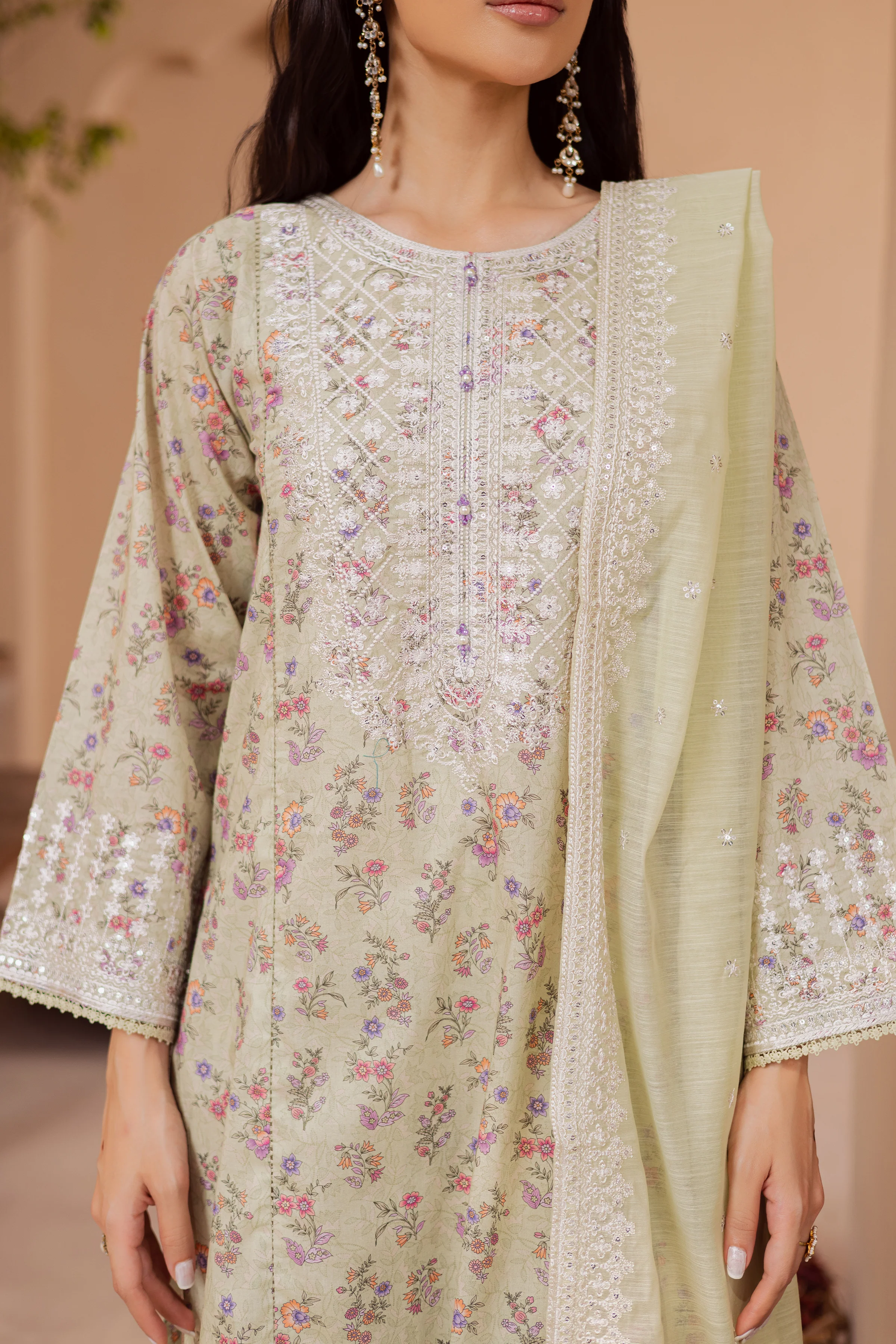 Lilo 3Pc - Printed Lawn Dress - Image 7