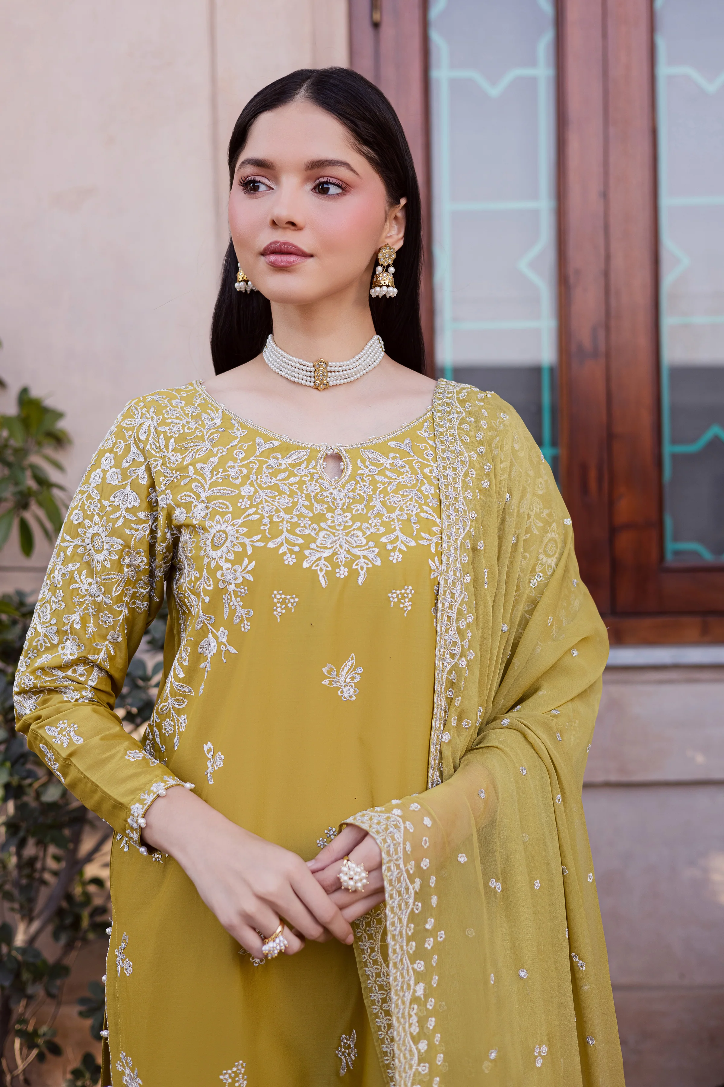 Lime Haze 3Pc - Festive Embroidered Lawn - Image 2