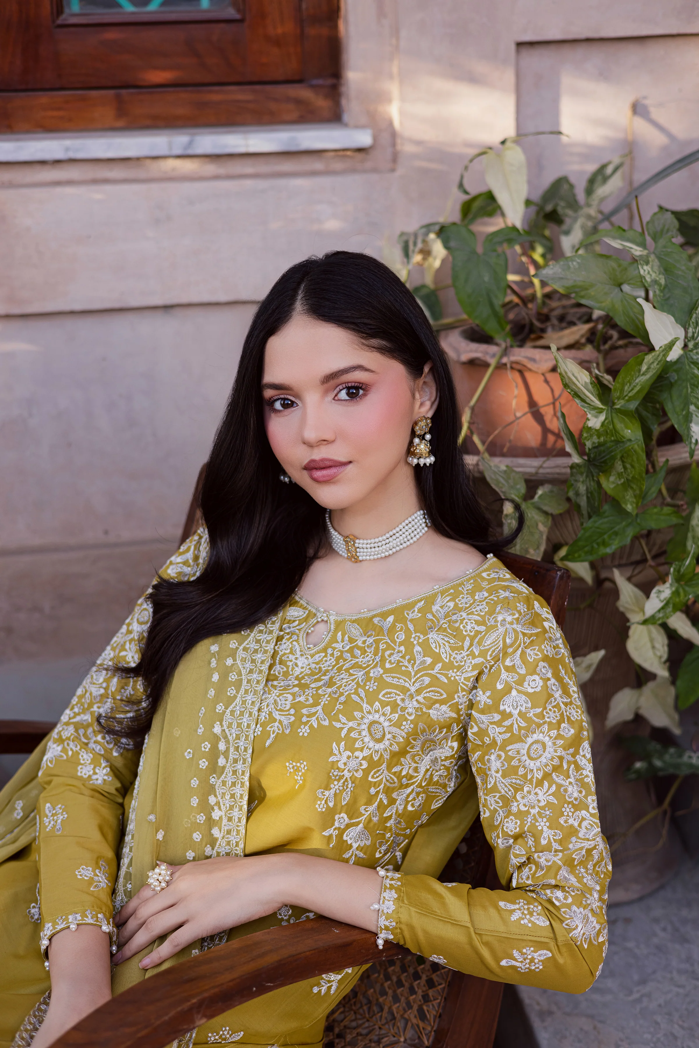 Lime Haze 3Pc - Festive Embroidered Lawn - Image 6